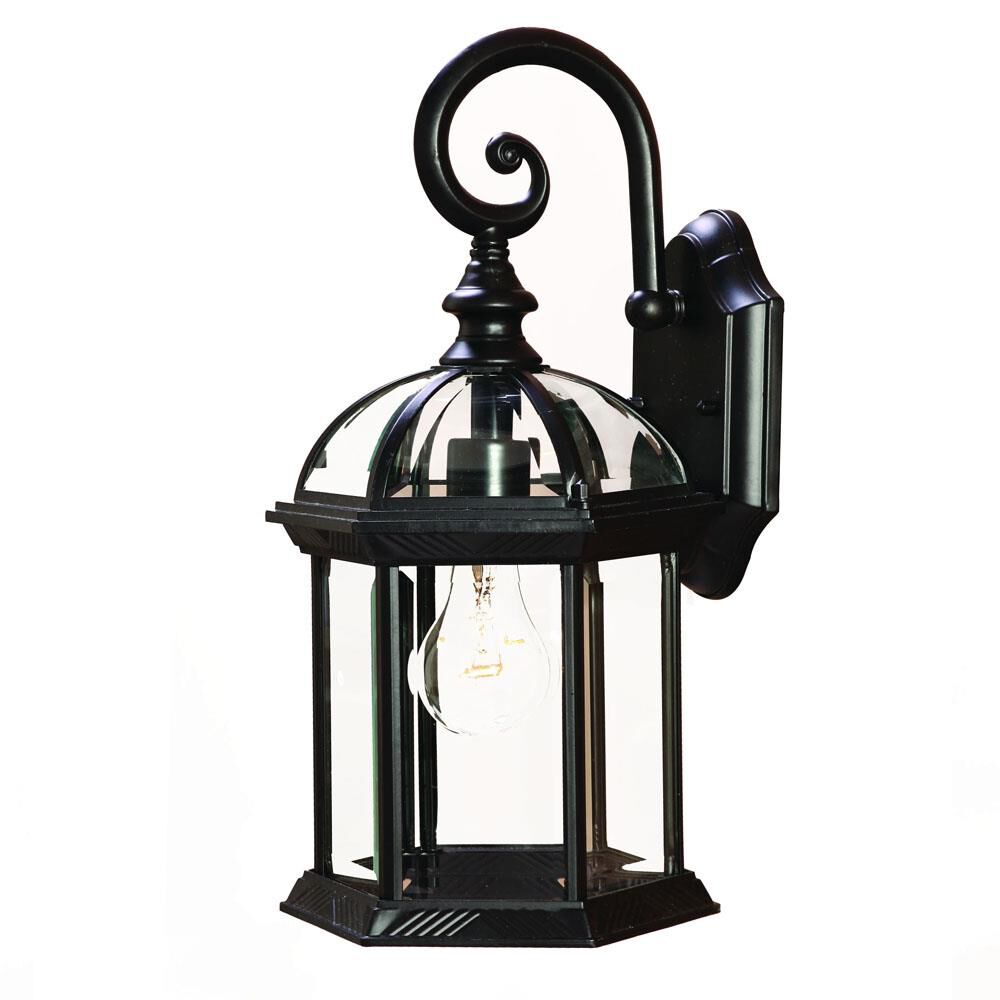 Shown in Matte Black finish and Clear glass and Clear Beveled Glass Panes shade