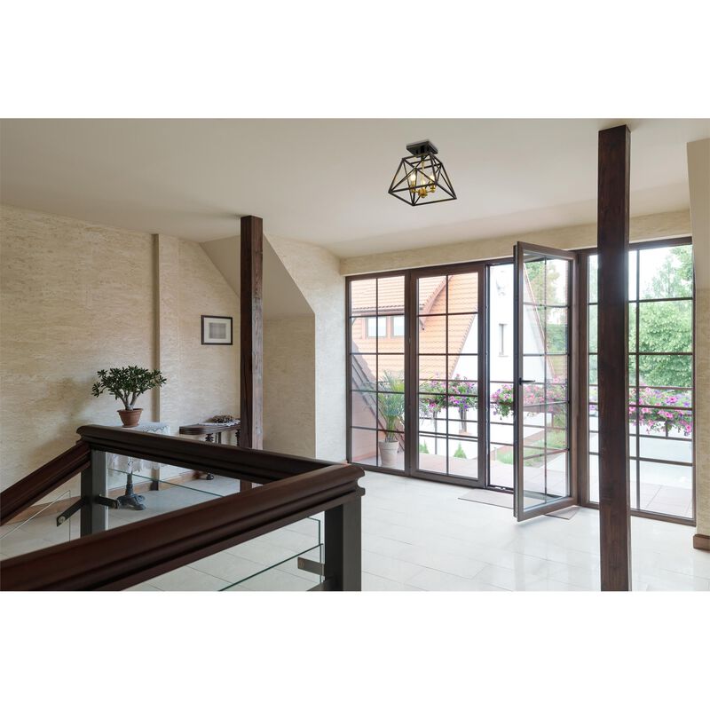 Trestle 11 Inch 3 Light Semi Flush Mount by Z-Lite