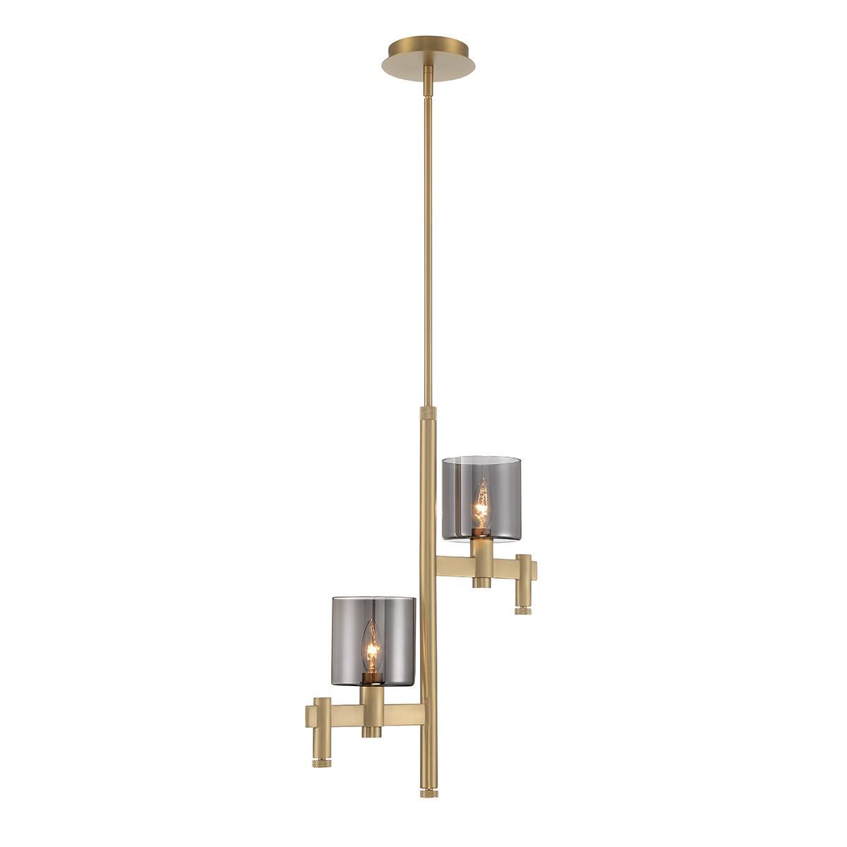 Shown in Brushed Gold finish and Smoked glass