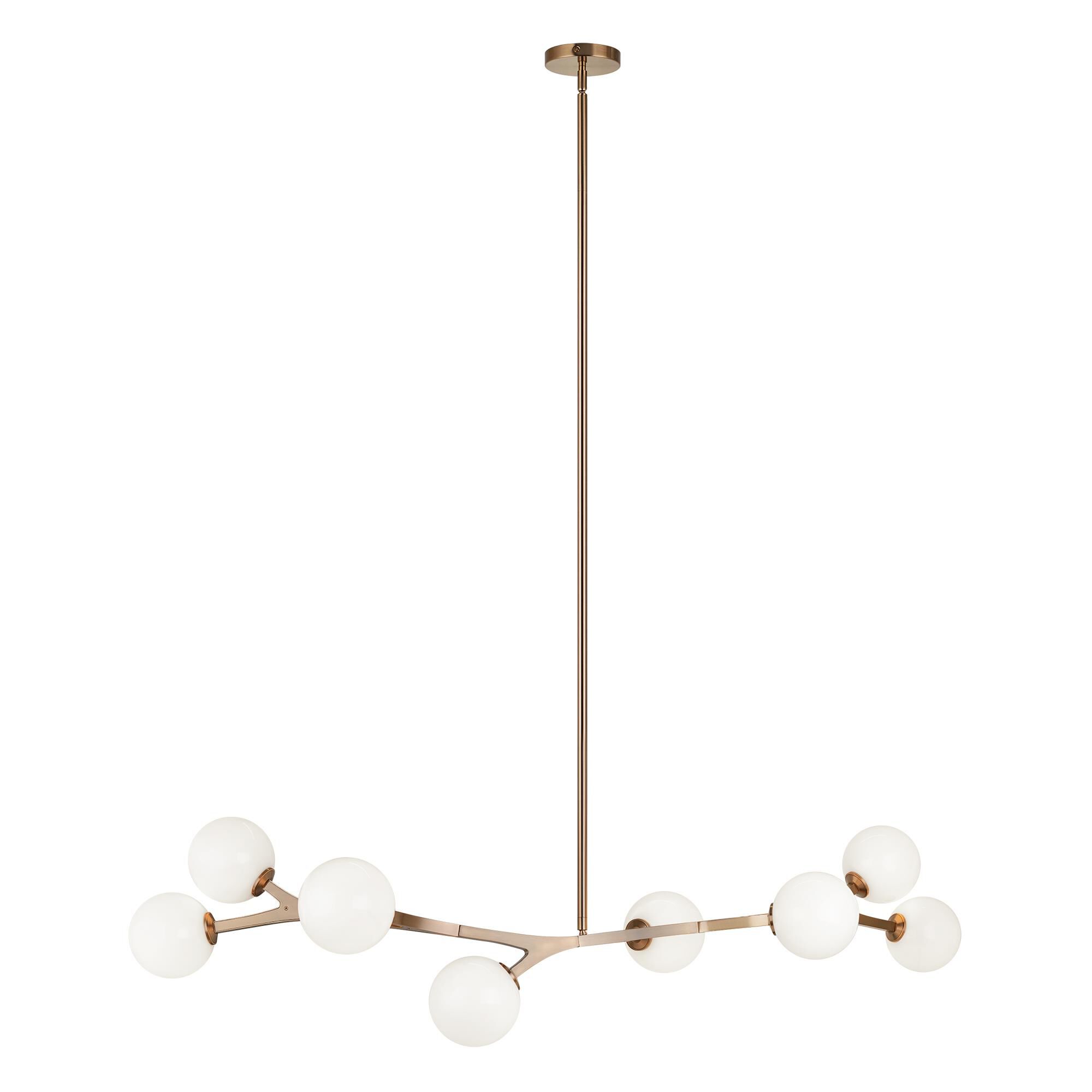 Rami 54 Inch 8 Light Linear Suspension Light by Matteo Lighting
