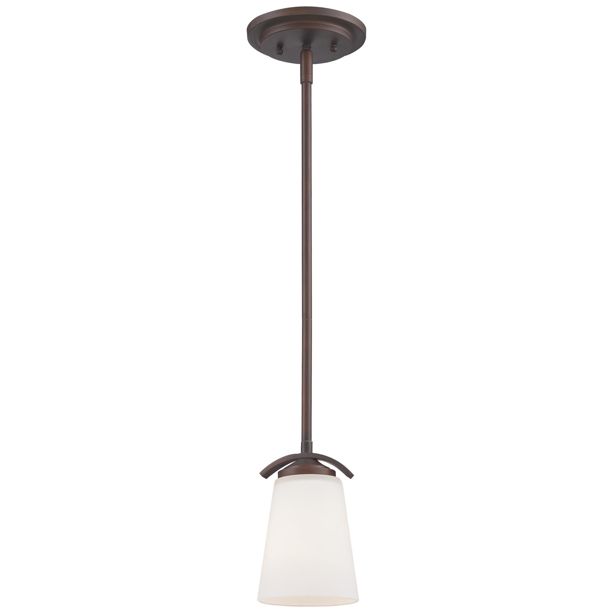 Shown in Vintage Bronze finish and Etched White glass