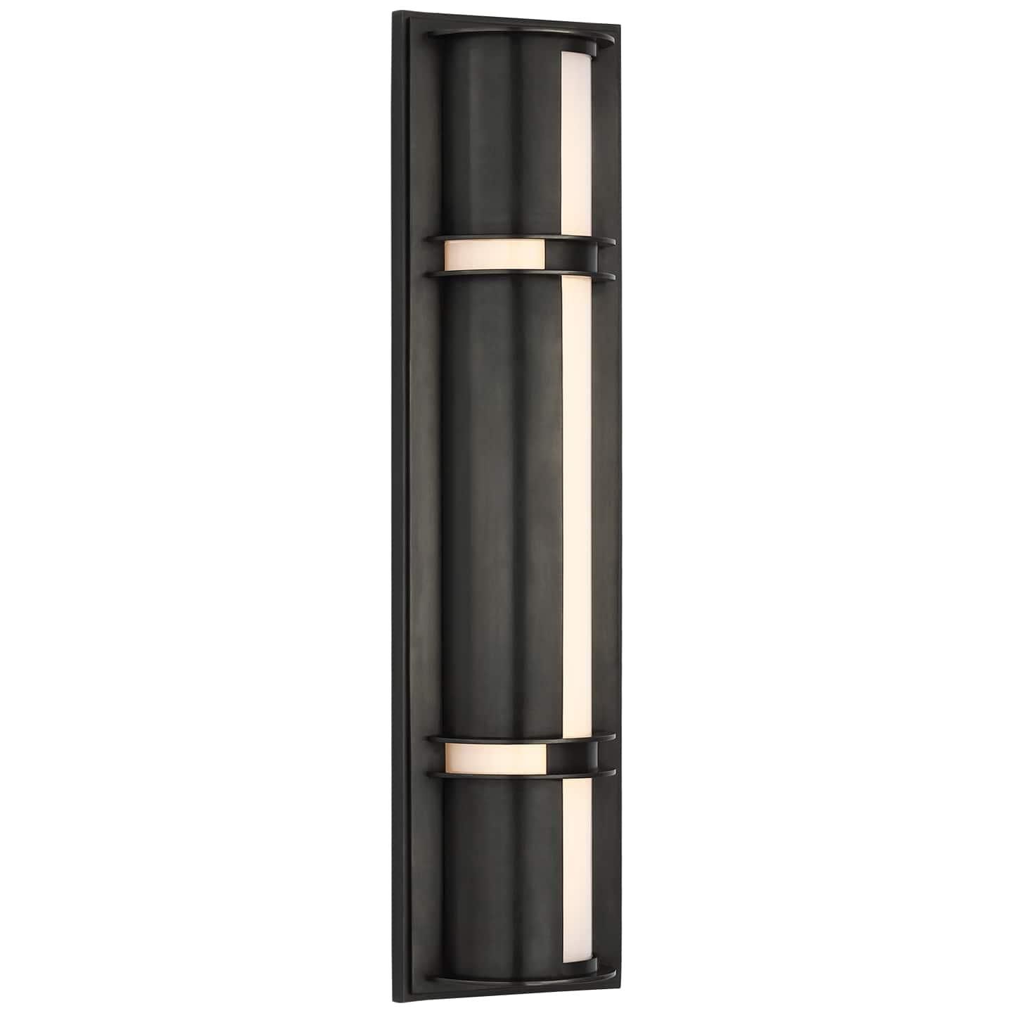 Shown in Bronze finish and White glass