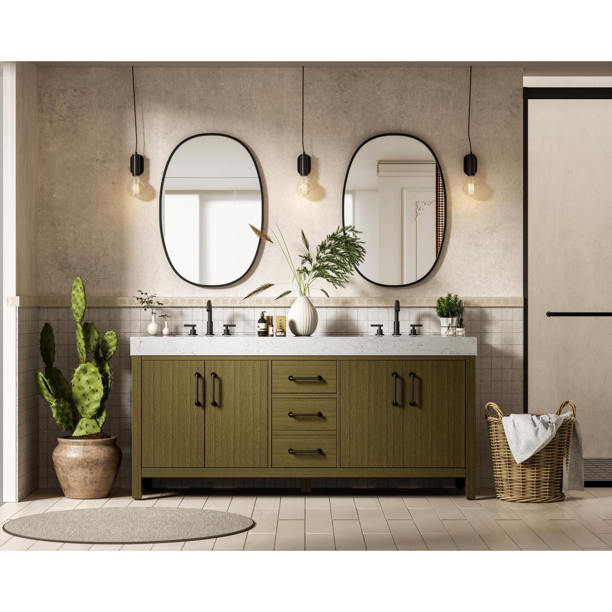 Nathan 72 Inch Bath Vanity by Elegant Dcor
