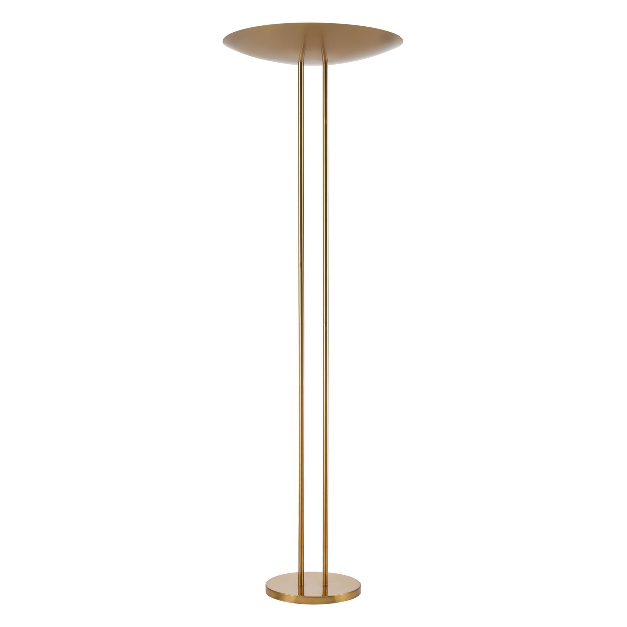 Shown in Aged Brass finish and Metal Dome shade