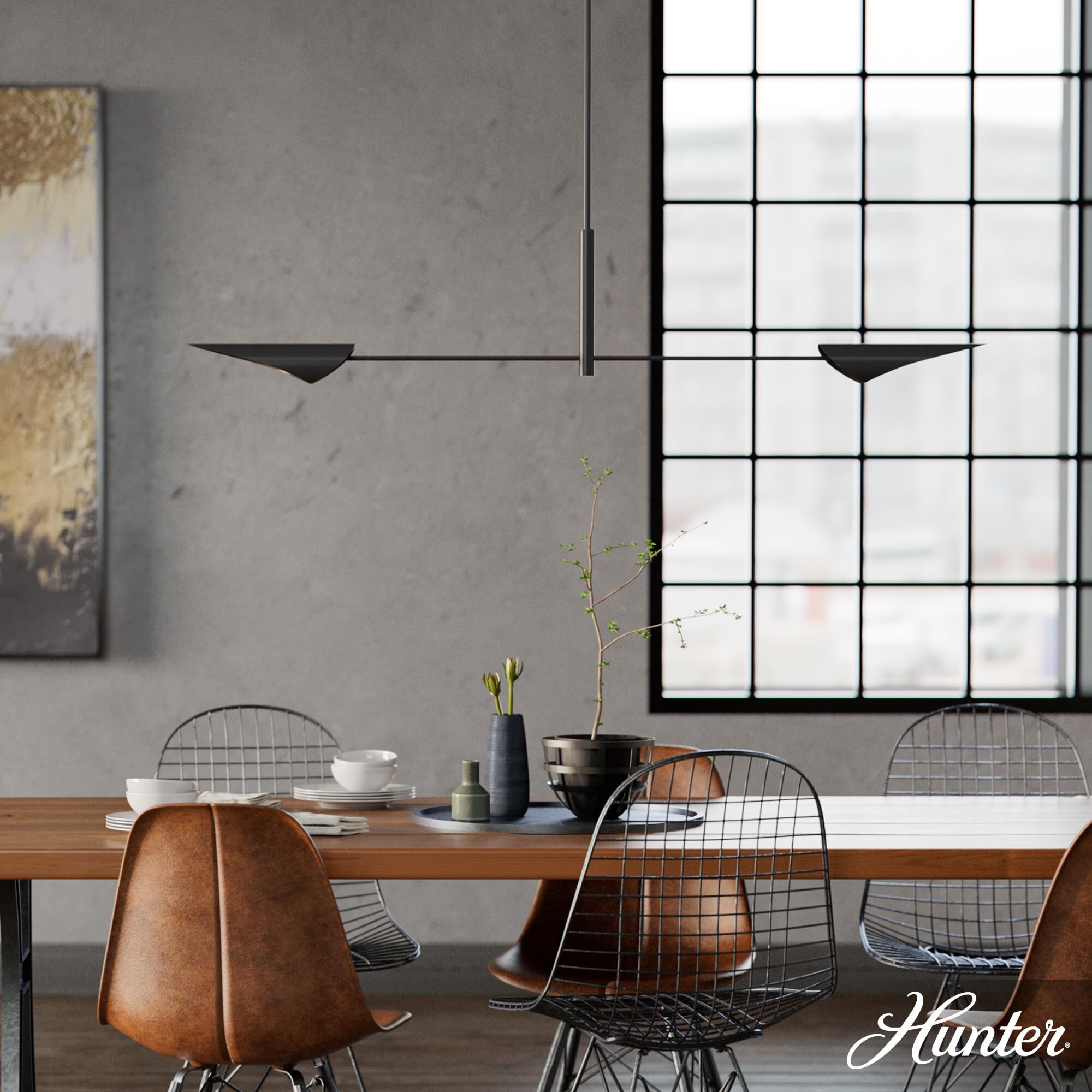 Merian 66 Inch Linear Suspension Light by Hunter Fan