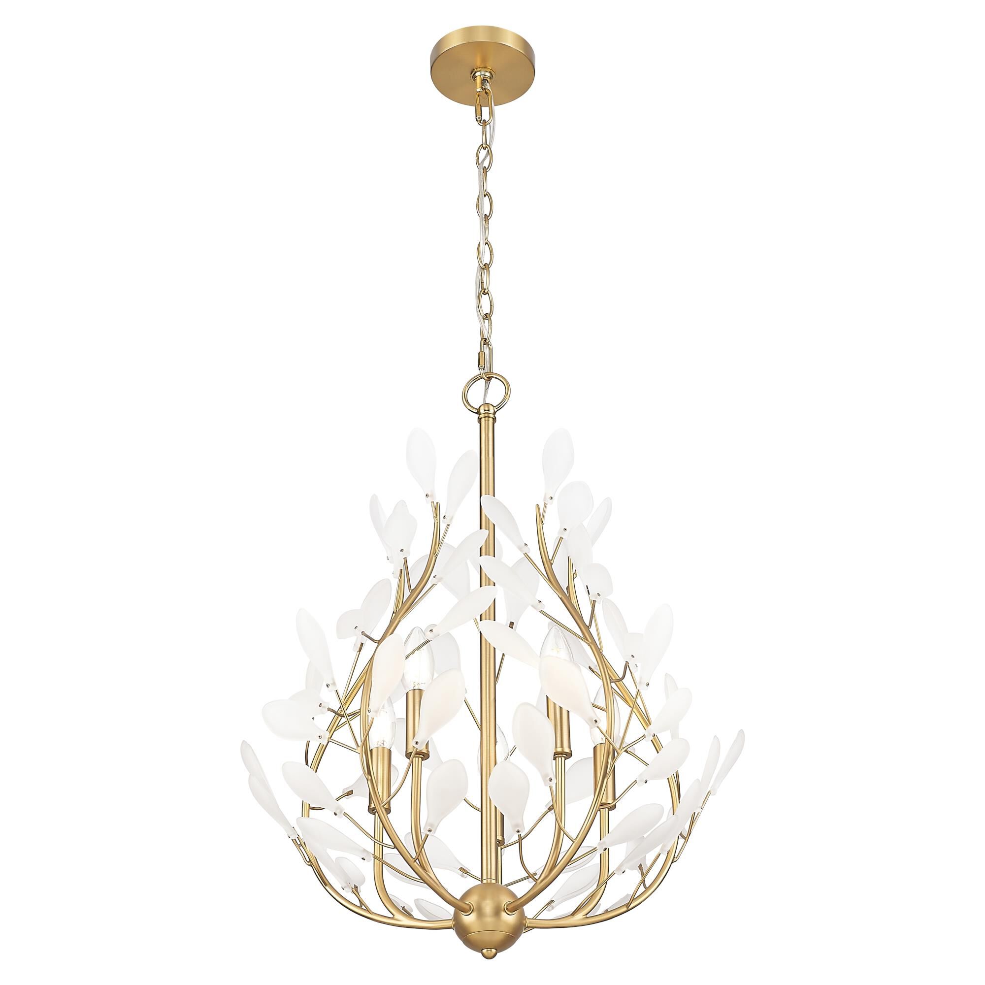 Shown in Modern Gold finish and Frosted glass