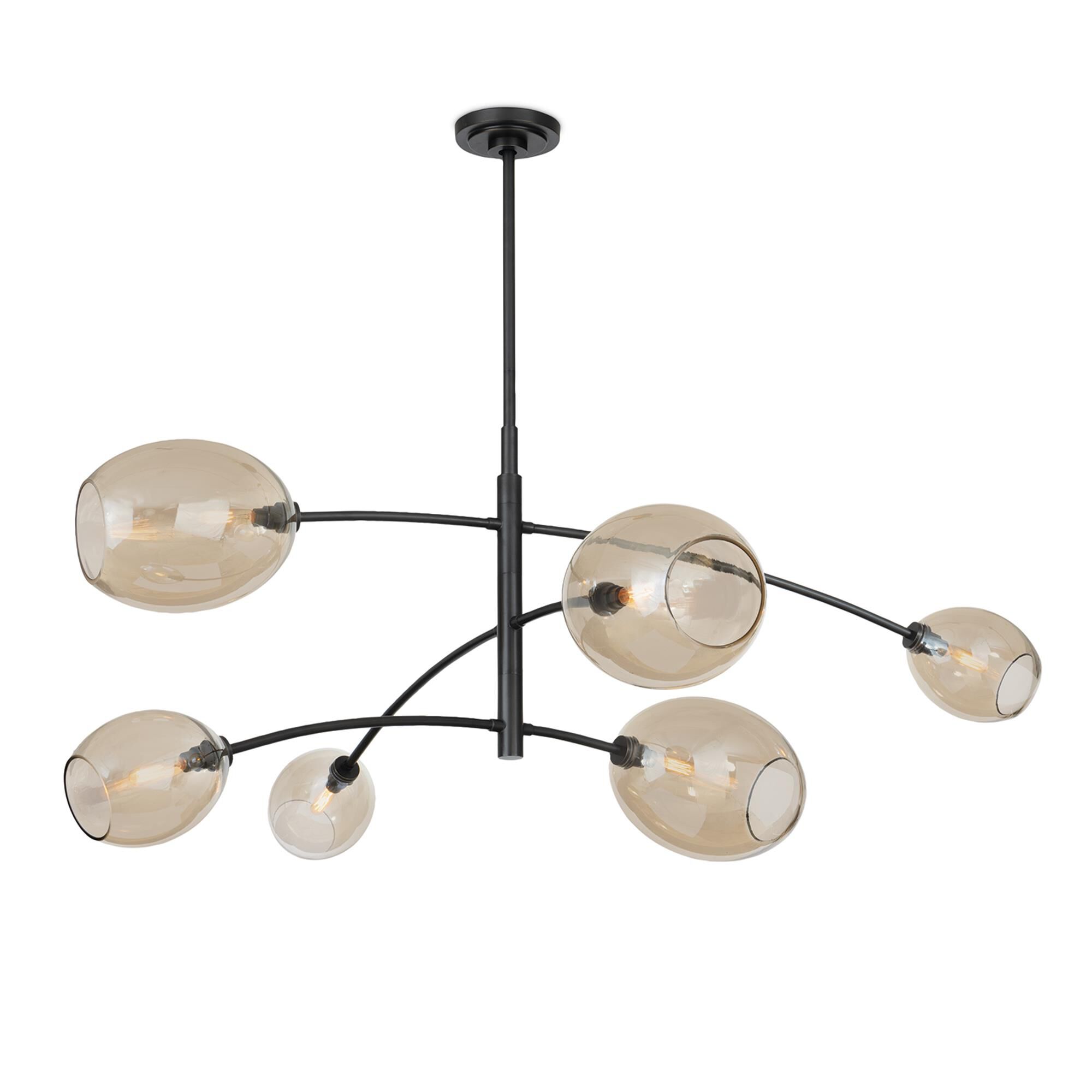 Shown in Oil Rubbed Bronze finish and Champagne glass