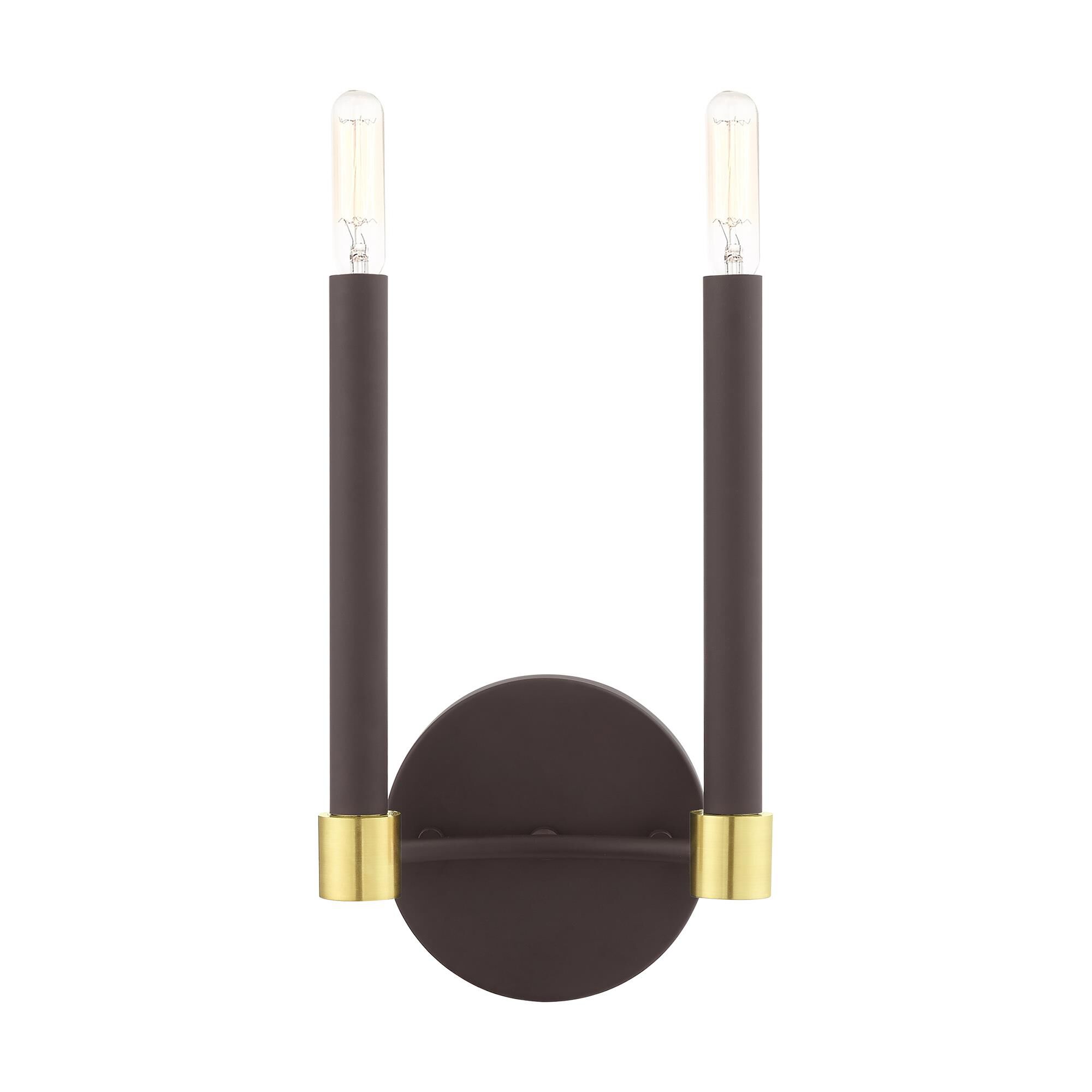 Shown in Bronze With Satin Brass Accents finish