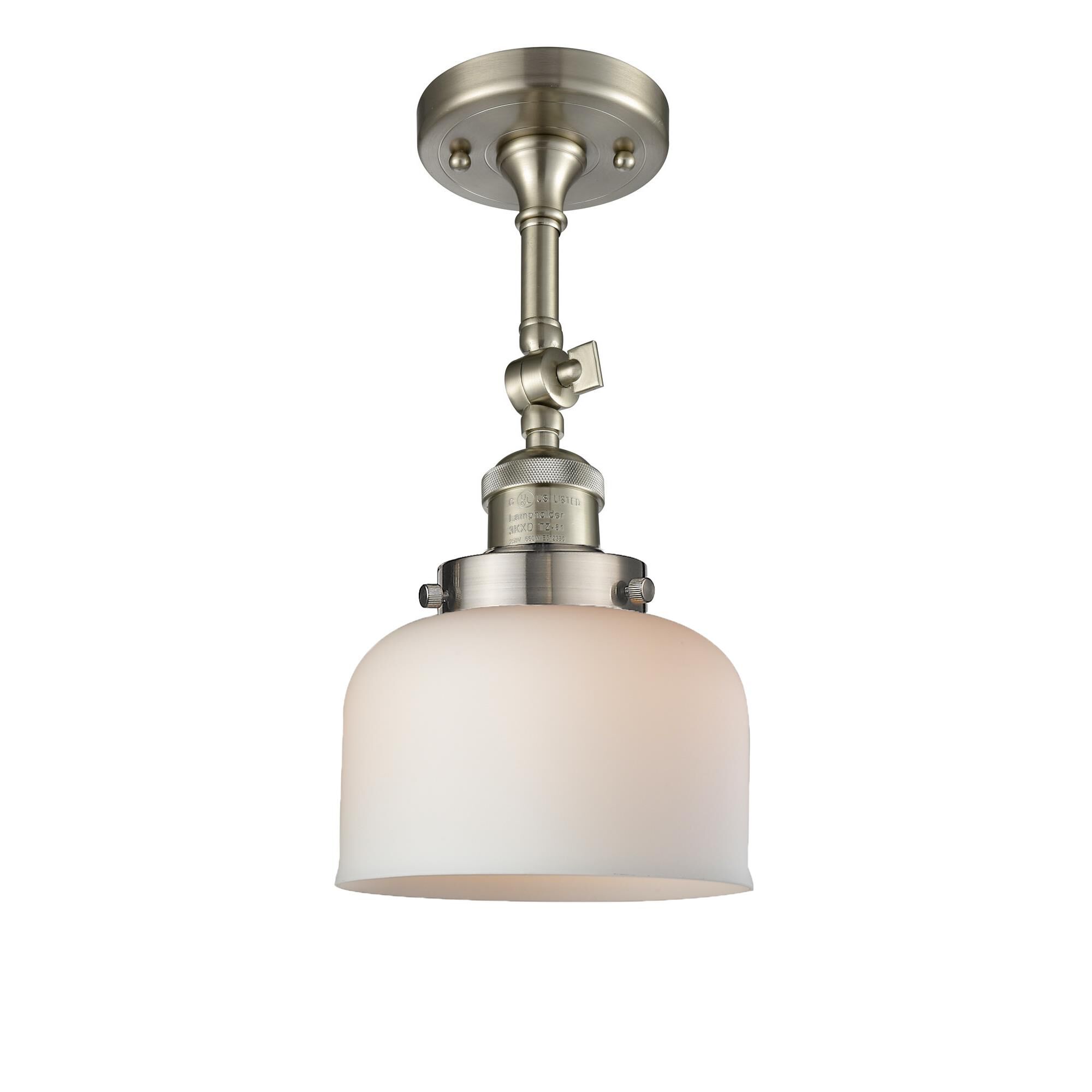 Bruno Marashlian Large Bell 8 Inch 1 Light Semi Flush Mount by Innovations Lighting