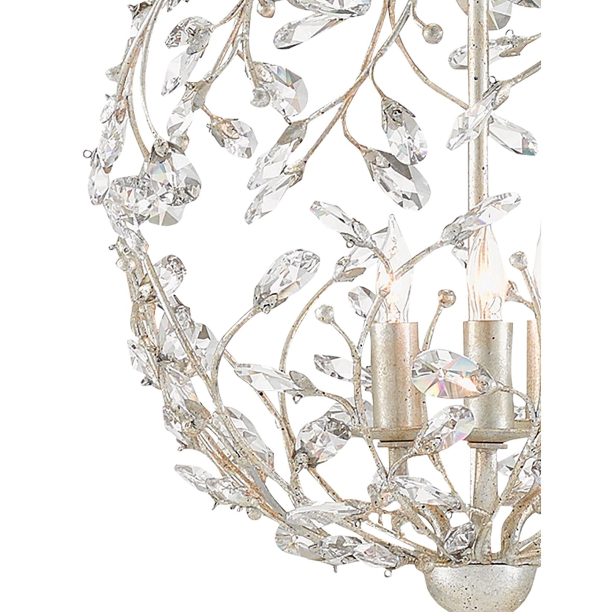 Crystal Bud Sphere 13 Inch Large Pendant by Currey and Company