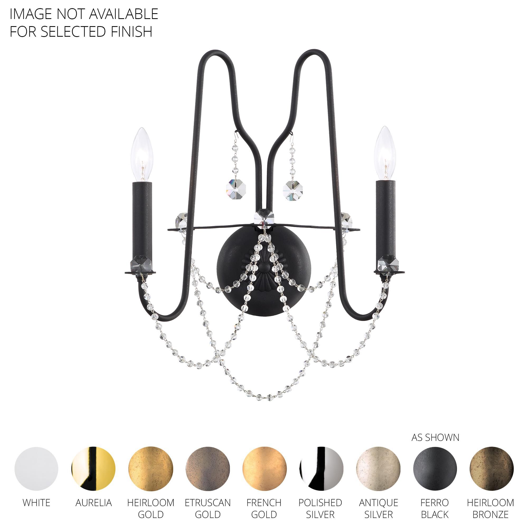 Shown in White finish and Clear Optic crystal