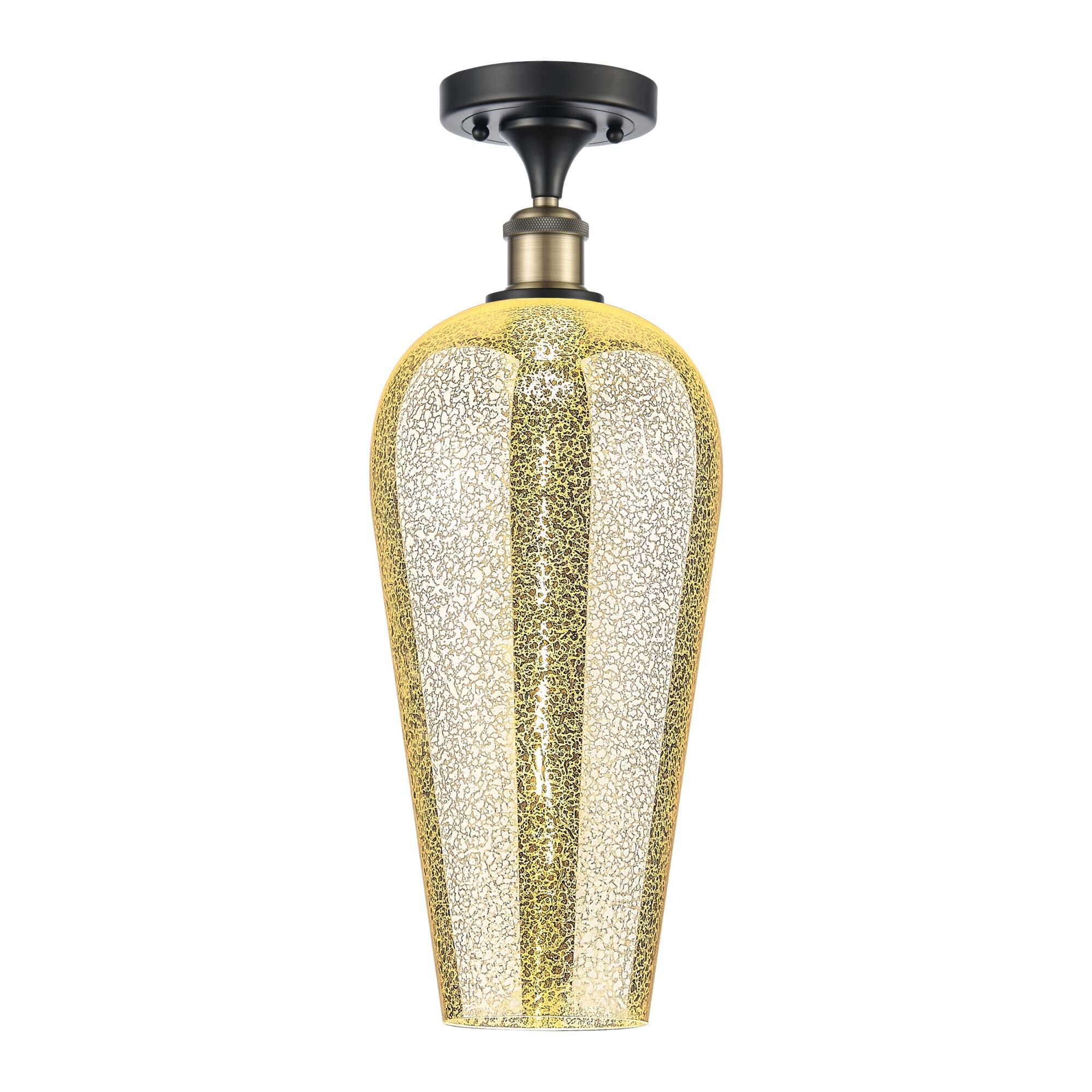 Shown in Black Antique Brass finish and Mercury glass