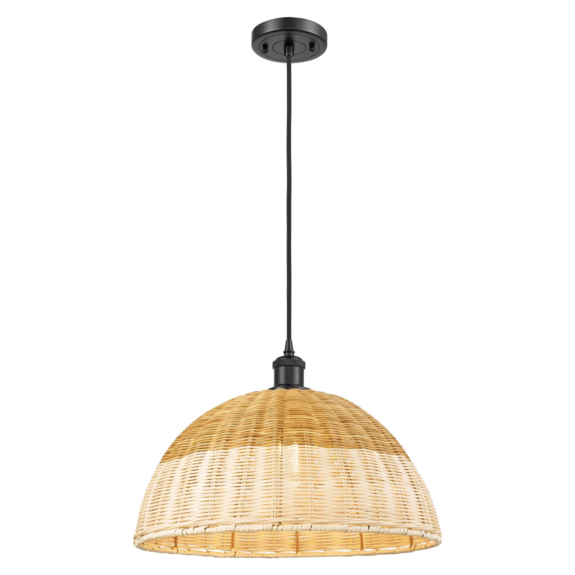 Shown in Matte Black finish and Natural shade