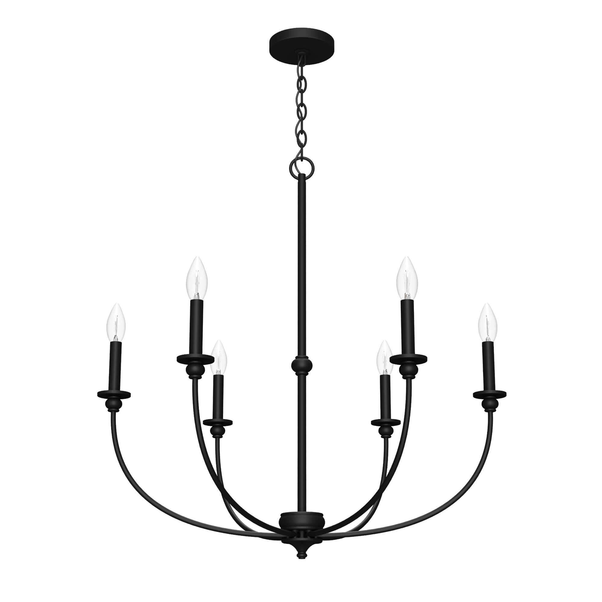 Southcrest 30 Inch 6 Light Chandelier by Hunter Fan