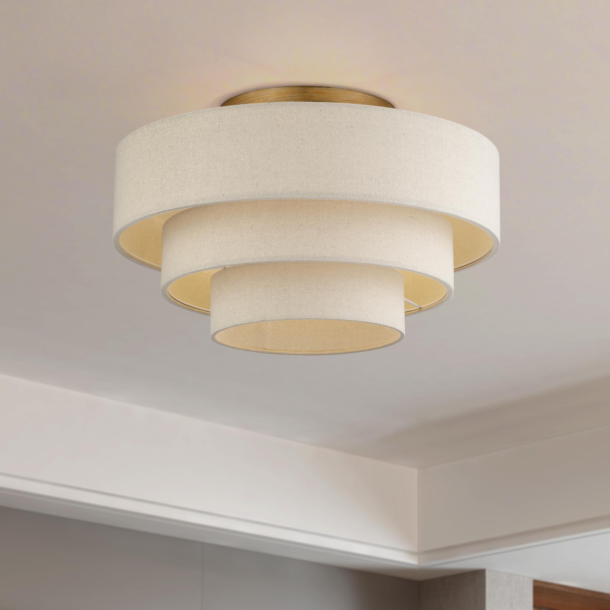 Bellingham 21 Inch Semi Flush Mount by Livex Lighting