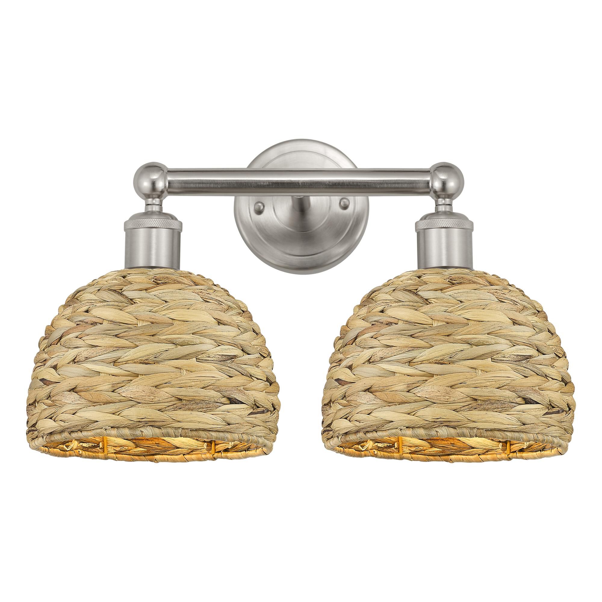 Shown in Brushed Satin Nickel finish and Natural shade