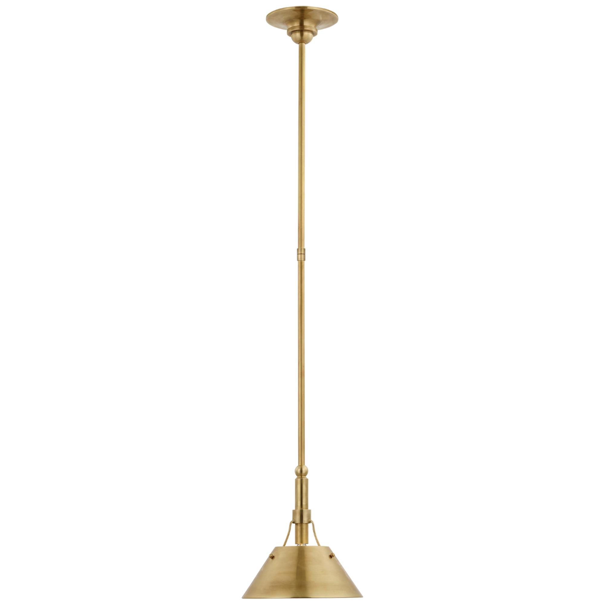 Shown in Hand-Rubbed Antique Brass finish and Hand-Rubbed Antique Brass shade