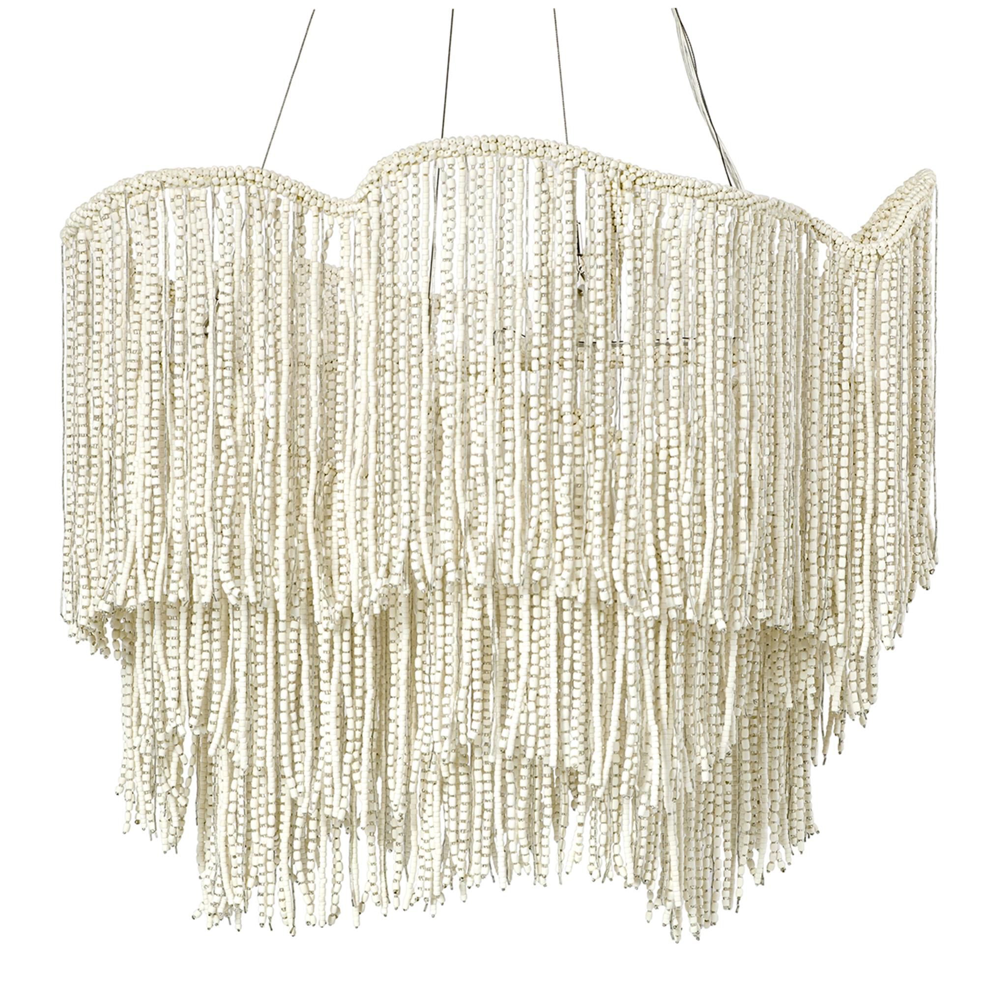 Shown in Silver finish and Cream Beads shade