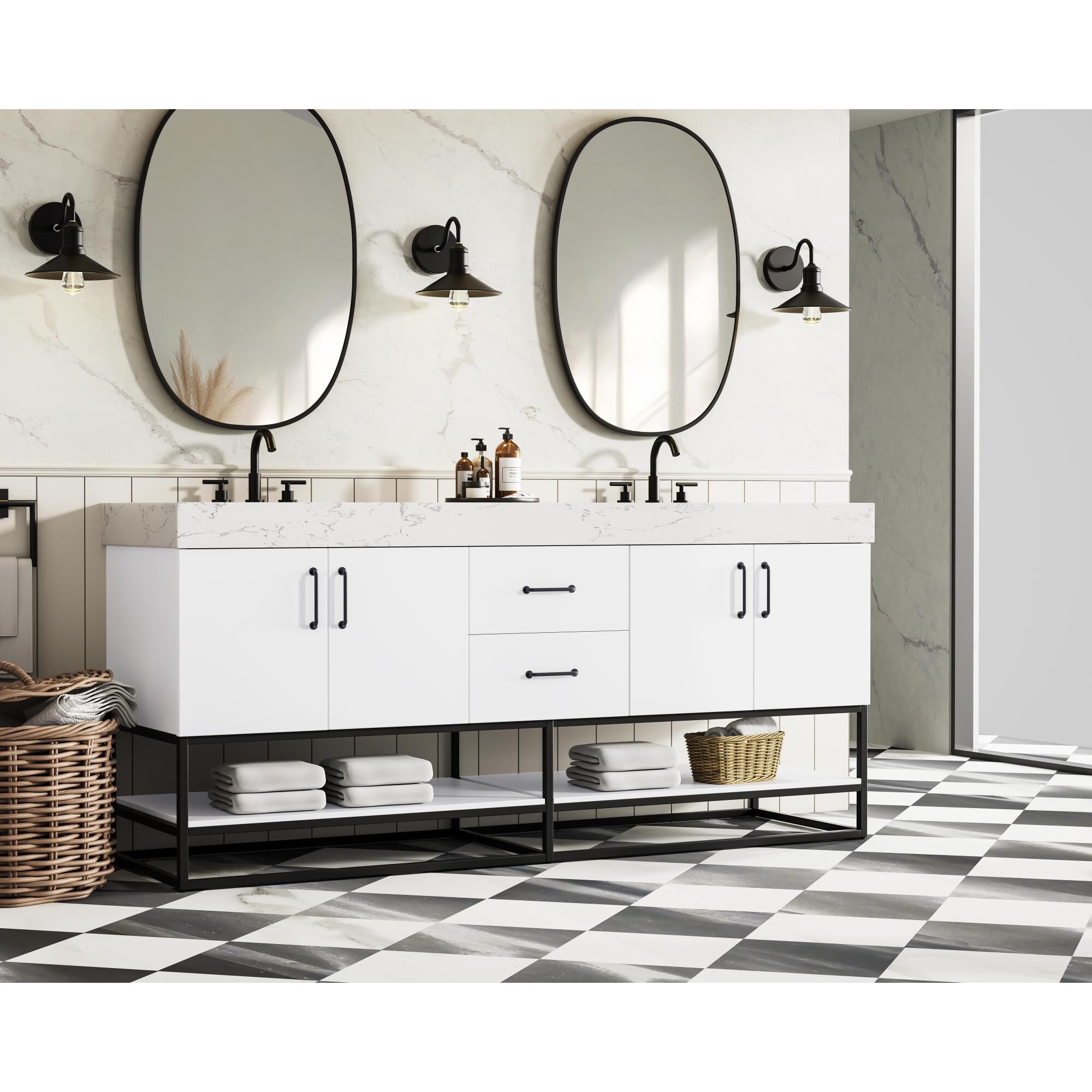 Shown in White finish