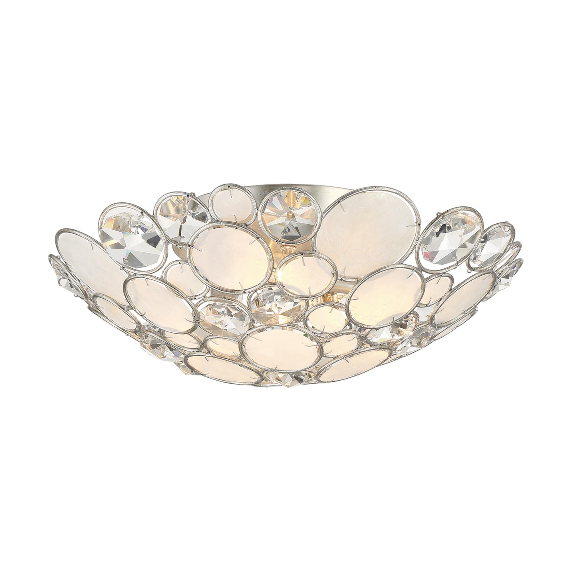 Shown in Antique Silver finish and Hand Cut crystal