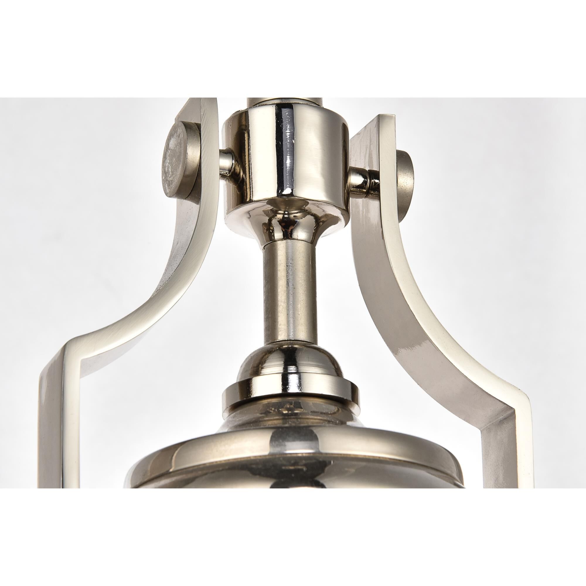 Shown in Polished Nickel finish and Polished Nickel Iron shade