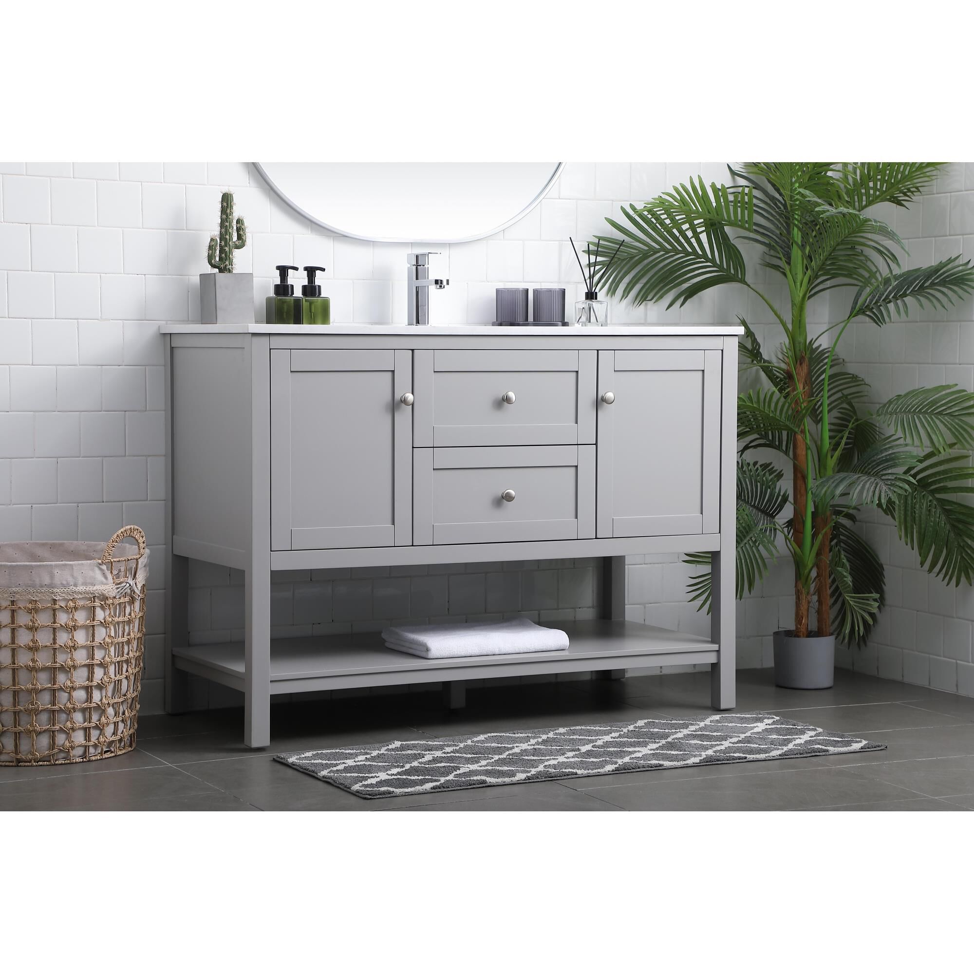 Shown in Grey finish