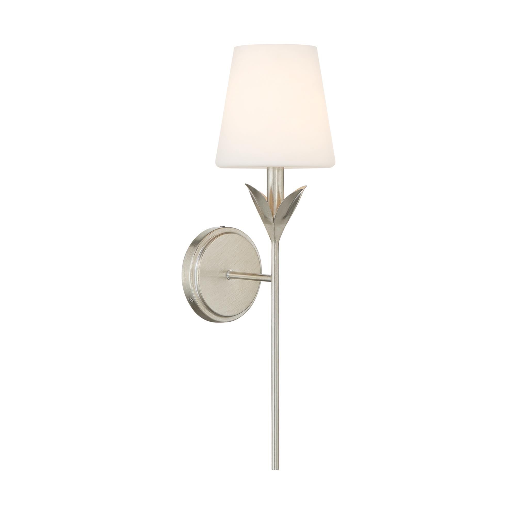 Shown in Antique Silver finish and Glass shade
