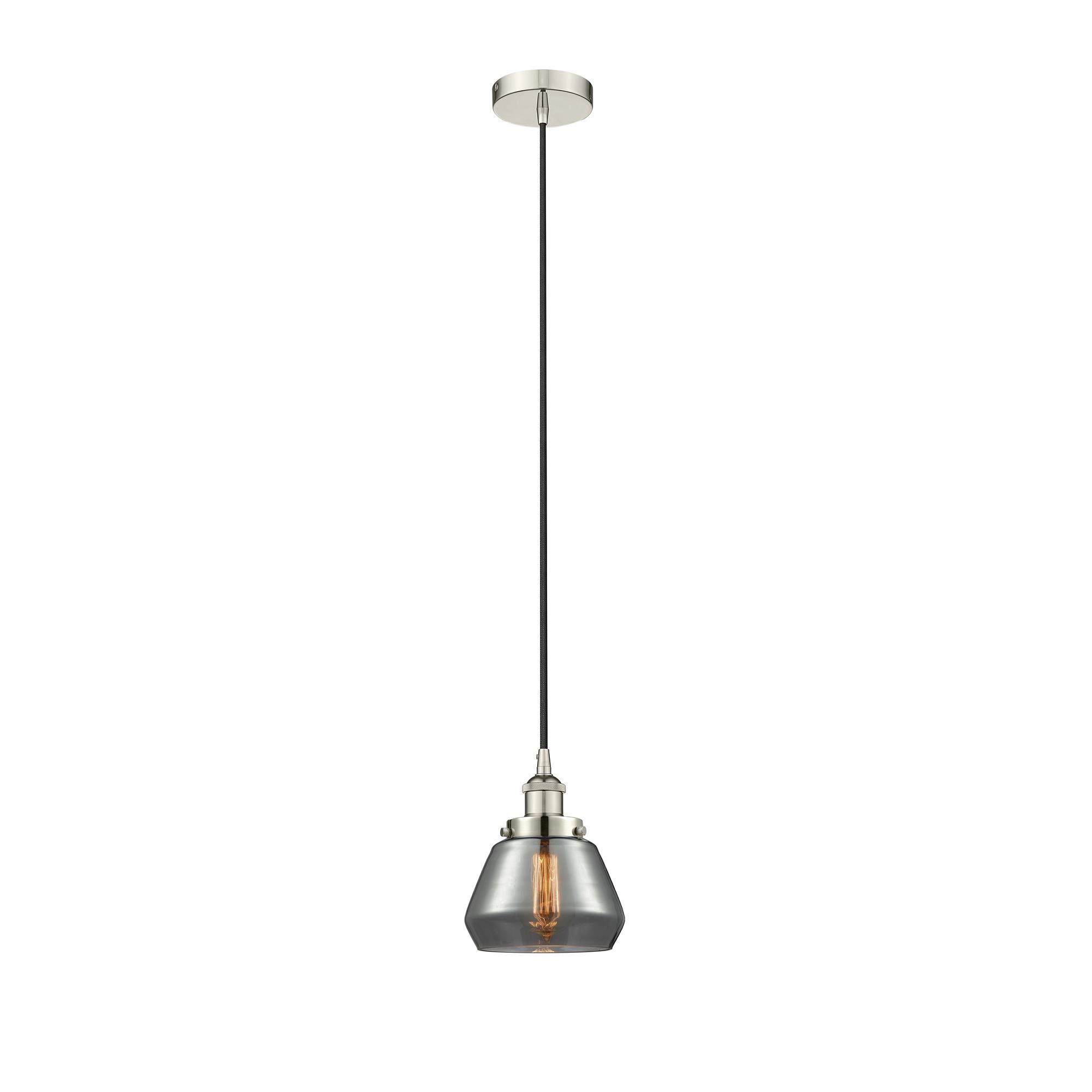 Shown in Polished Nickel finish and Plated Smoke glass