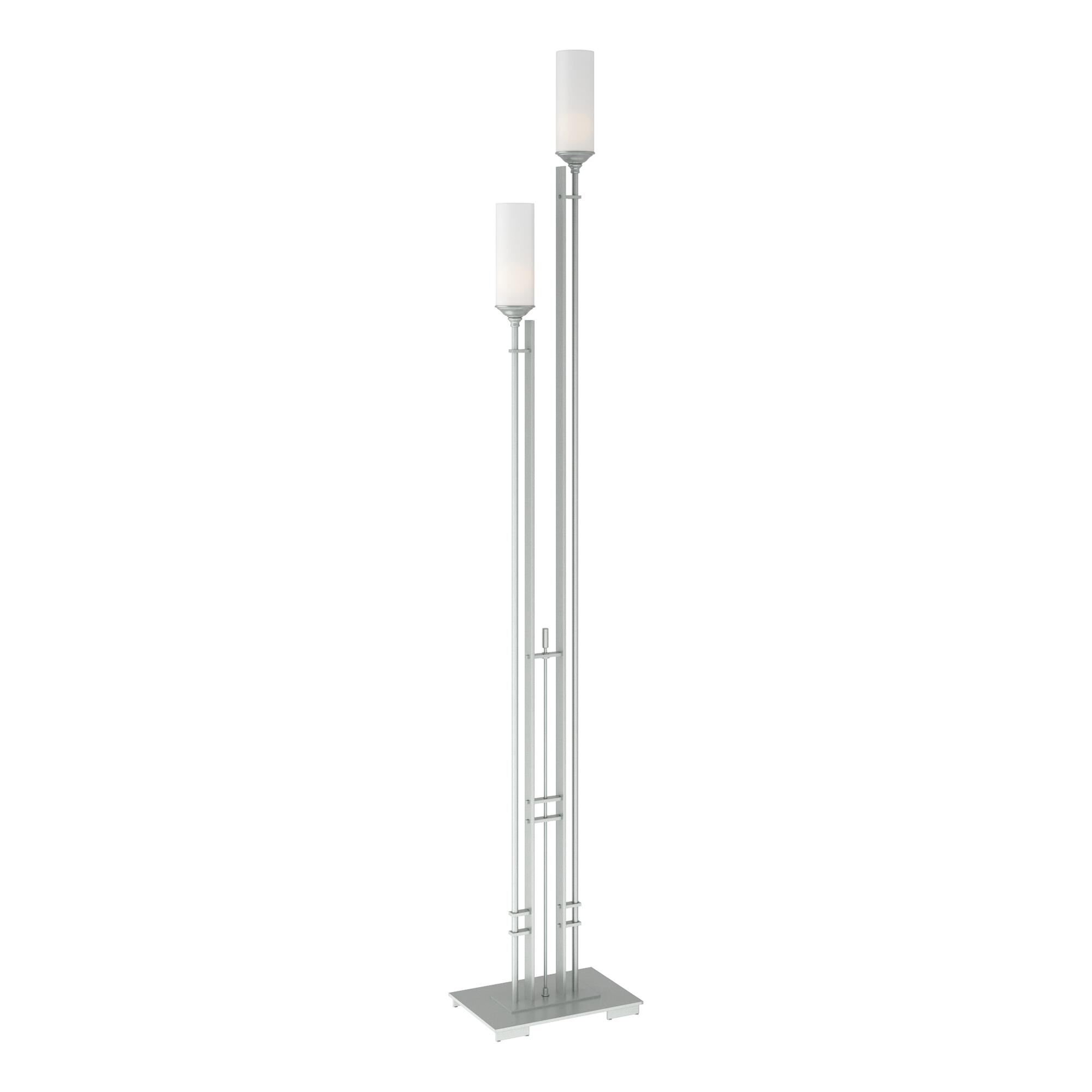 Shown in Vintage Platinum finish and Opal  glass