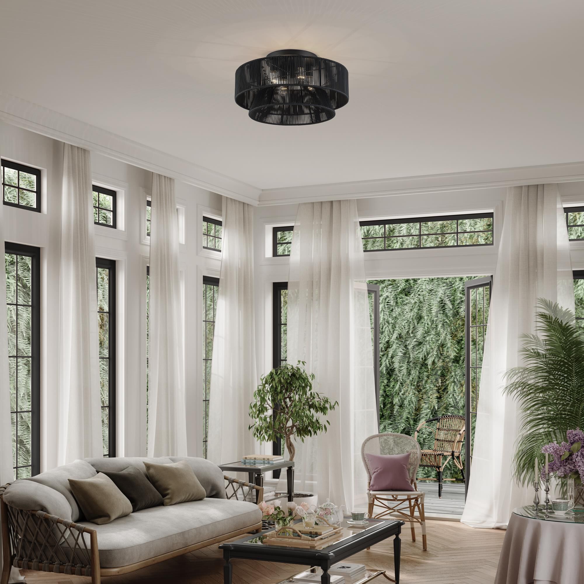 Florell 21 Inch Semi Flush Mount by Livex Lighting