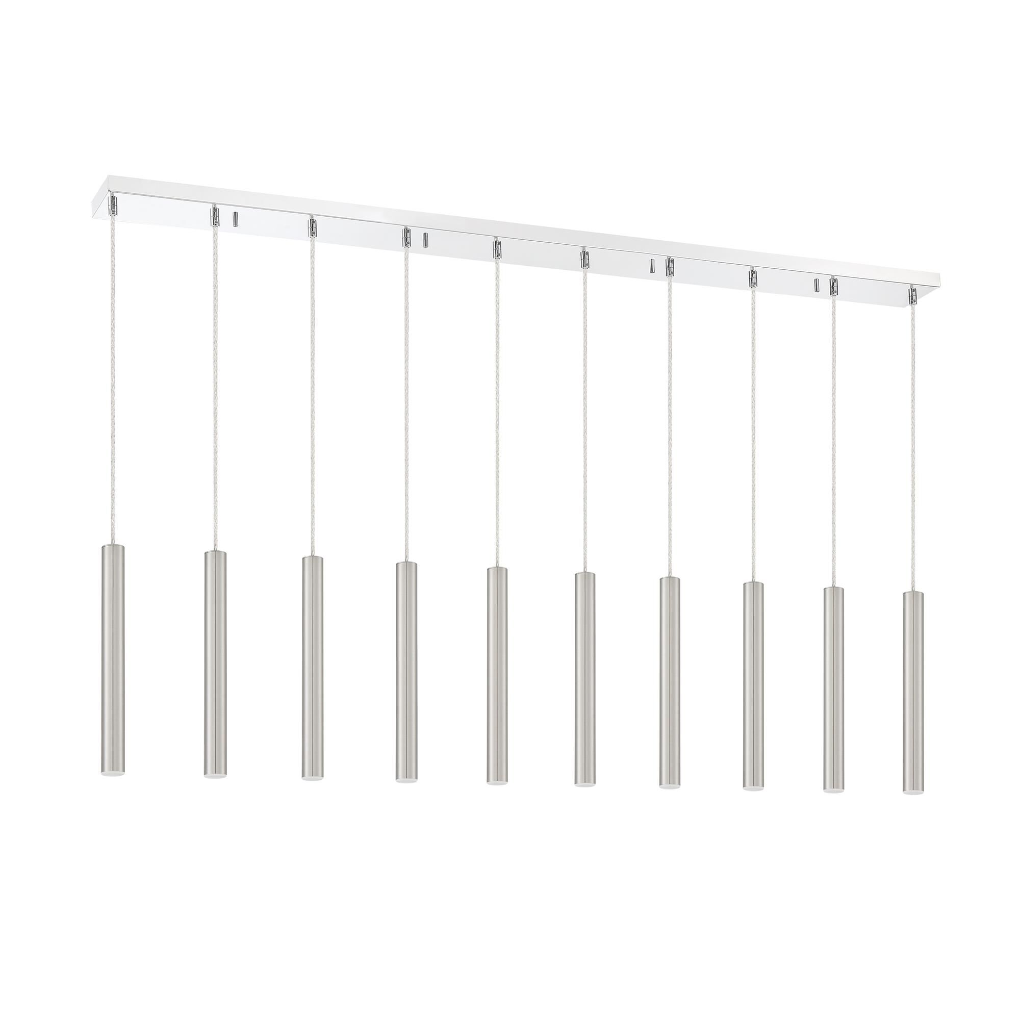 Shown in Chrome finish and Steel glass and Steel shade