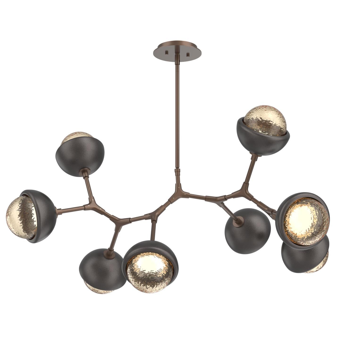 Shown in Burnished Bronze finish and Amber glass and Graphite accent