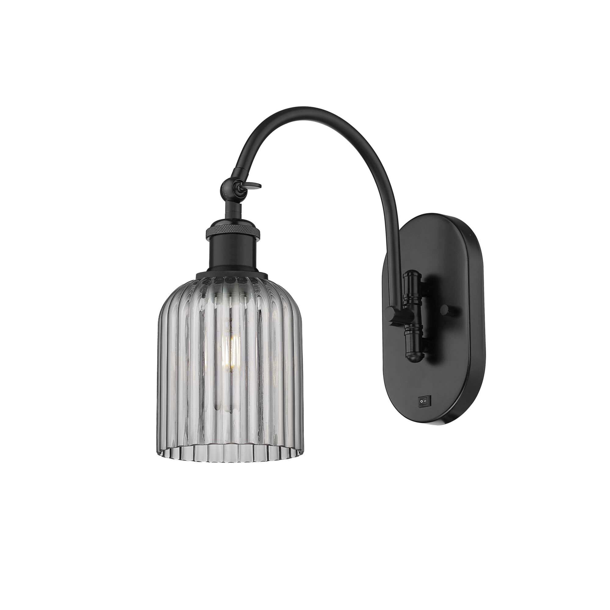 Shown in Matte Black finish and Light Smoke shade