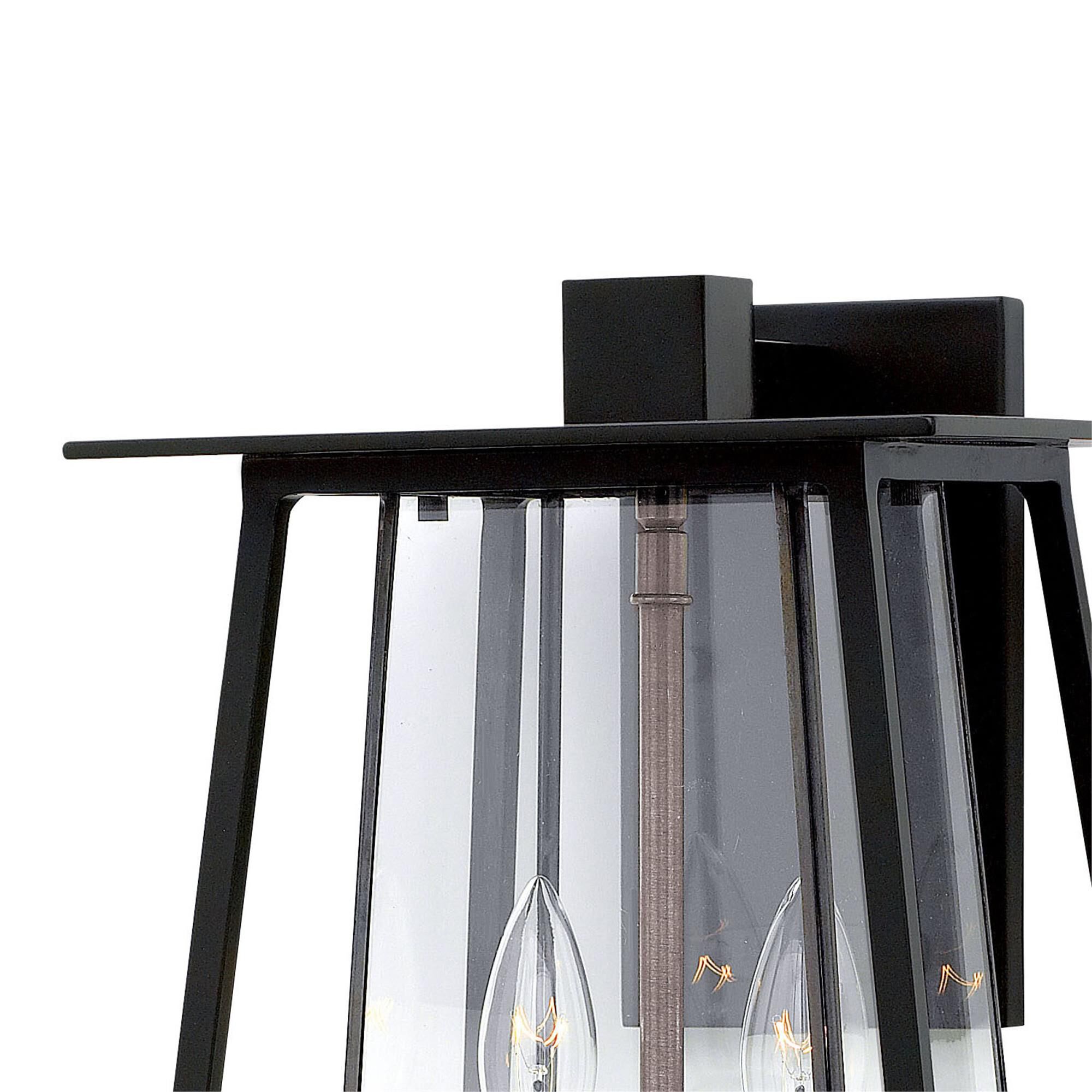 Shown in Black finish and Bound Clear glass