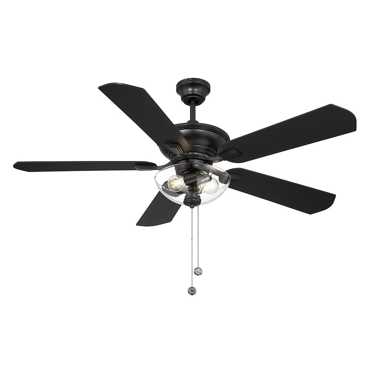 Modern 52 Inch Ceiling Fan with Light Kit by Meridian Lighting