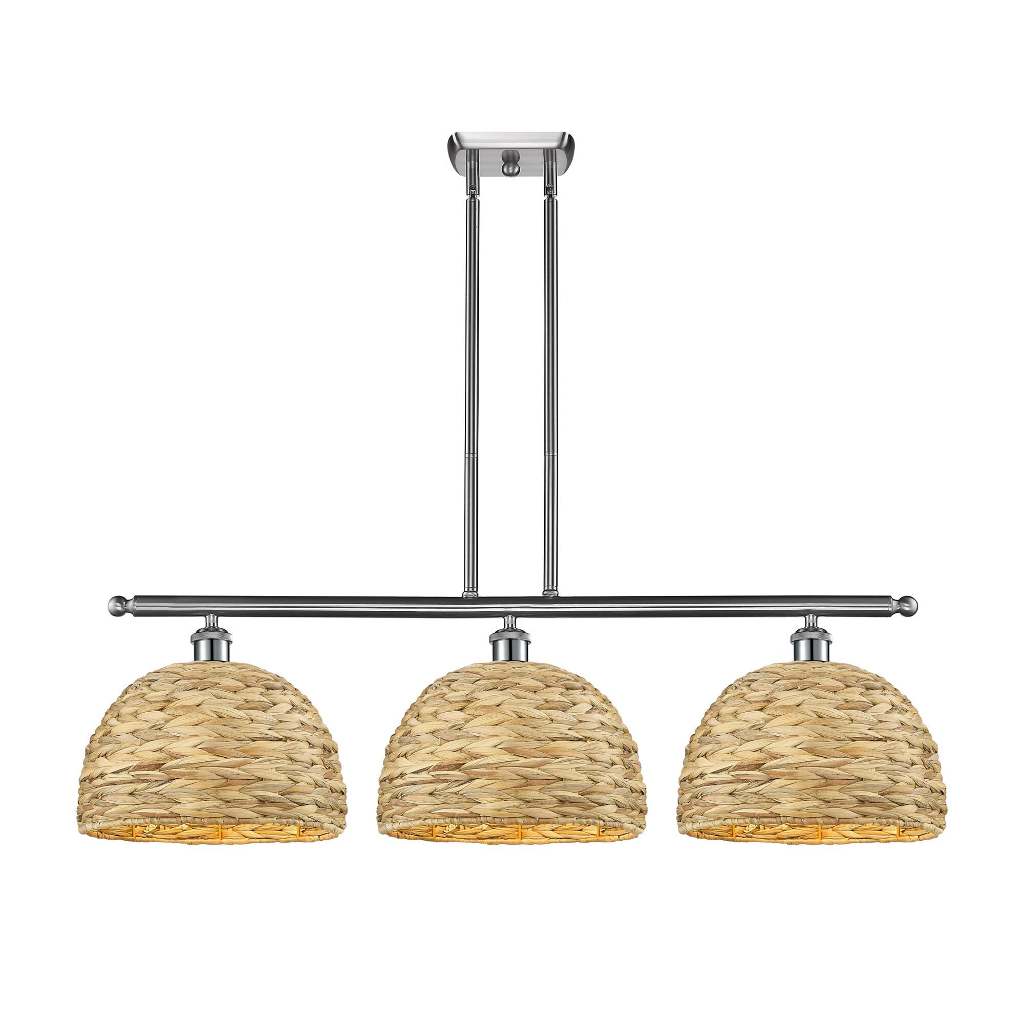 Shown in Satin Nickel finish and Natural shade