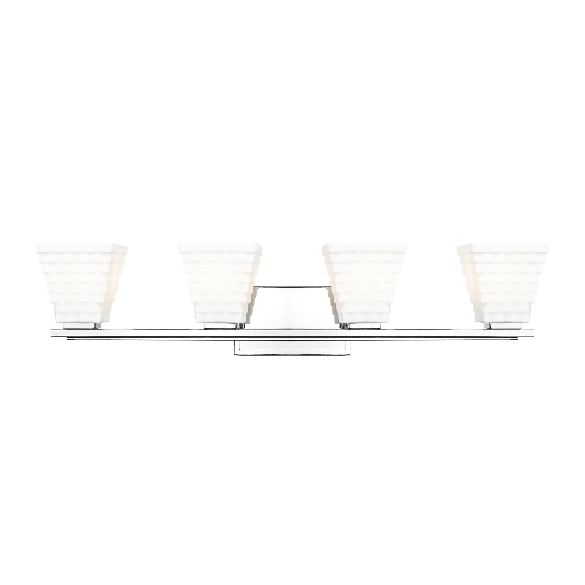 Shown in Chrome finish and Matte Opal glass and Matte Opal shade