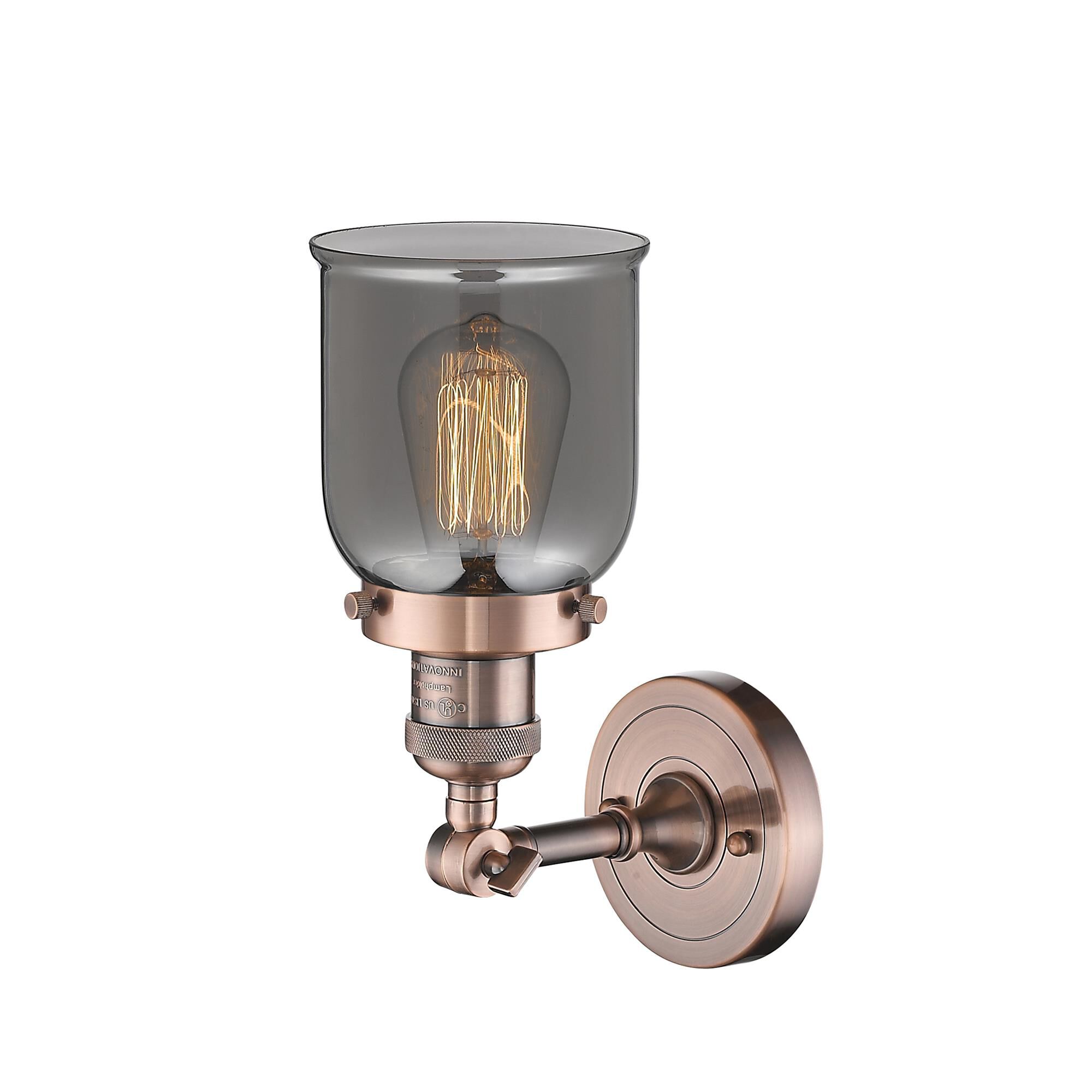 Shown in Antique Copper finish and Plated Smoked glass