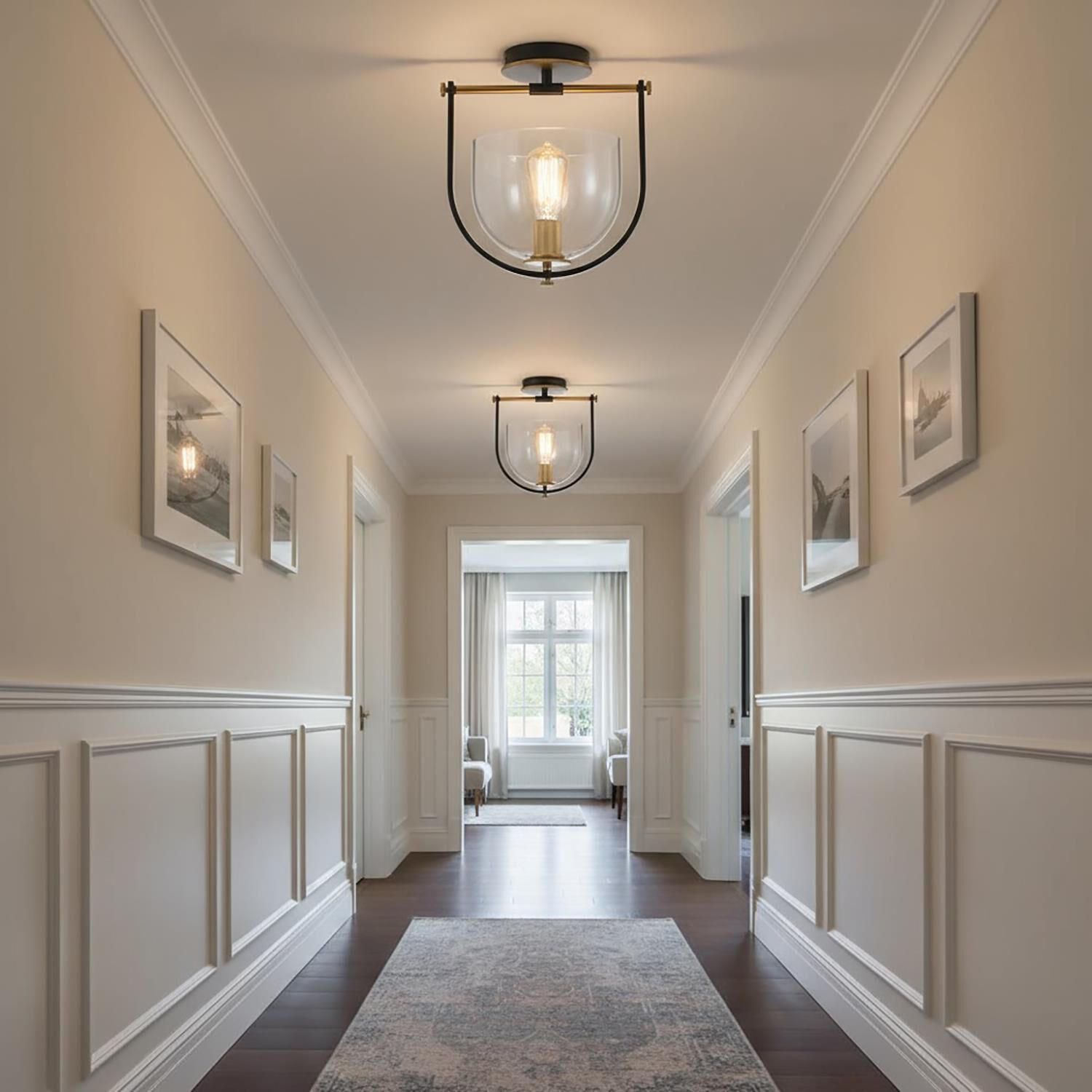 Kevin Kraemer Cheshire 12 Inch 1 Light Semi Flush Mount by Artcraft