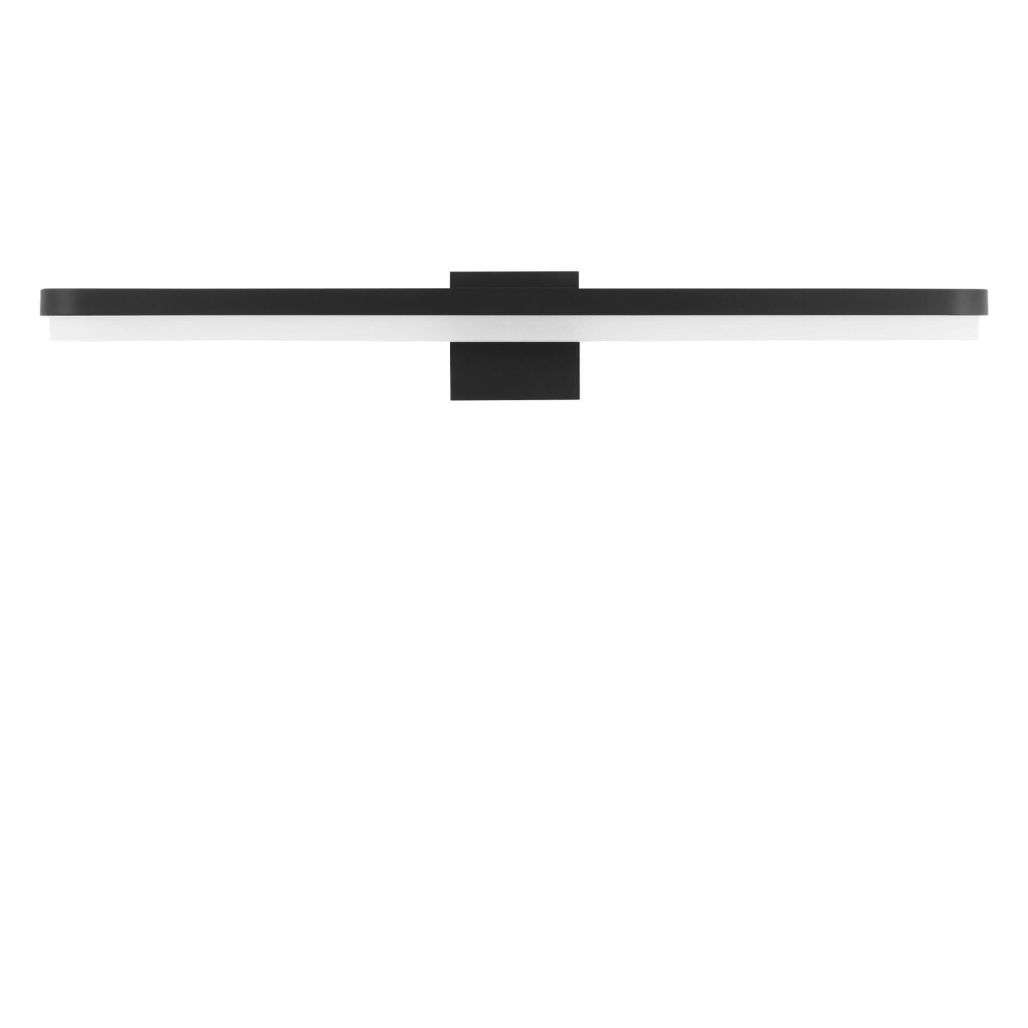 Shown in Midnight Black finish and Matte Frosted Acrylic Panels shade