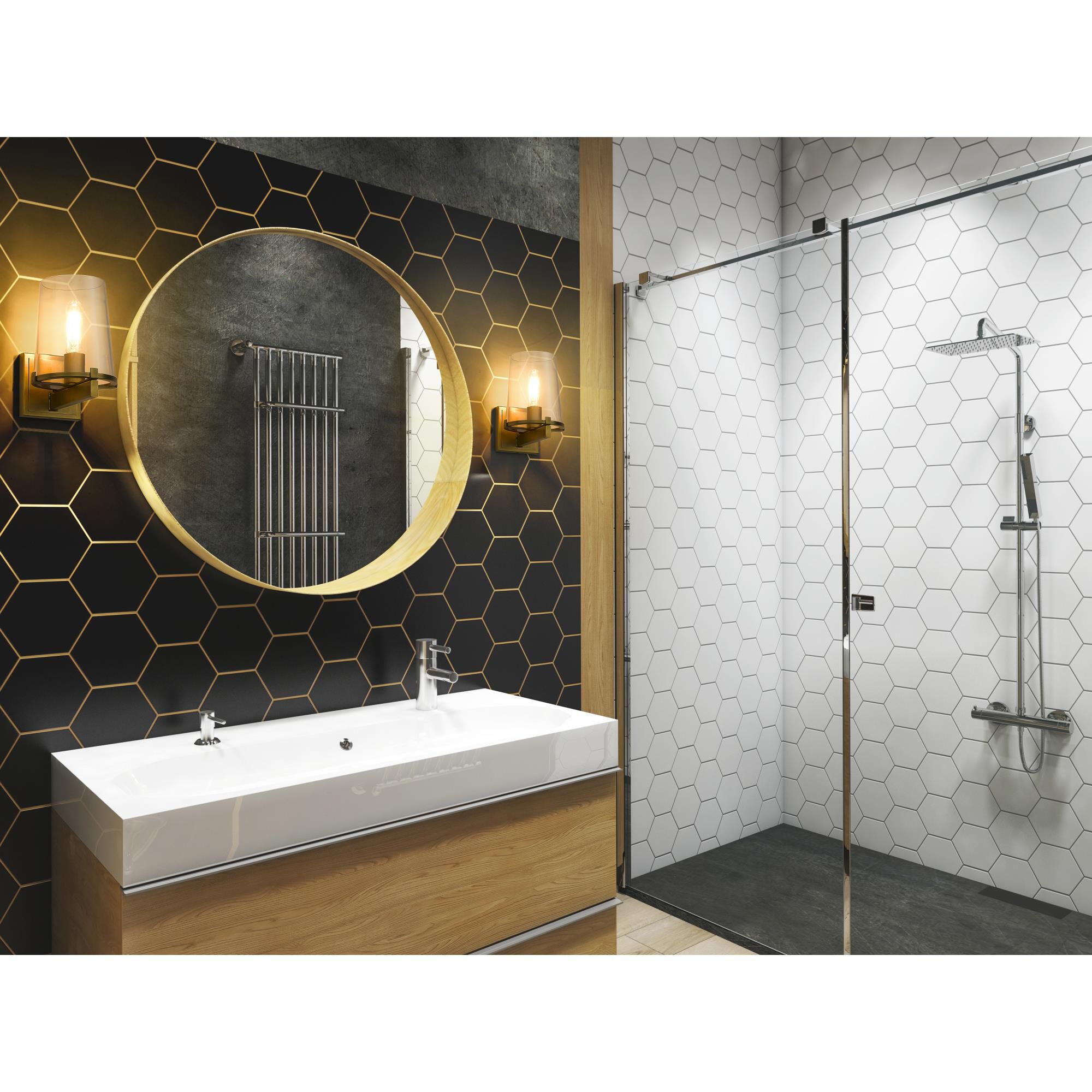 Shown in Rubbed Brass finish