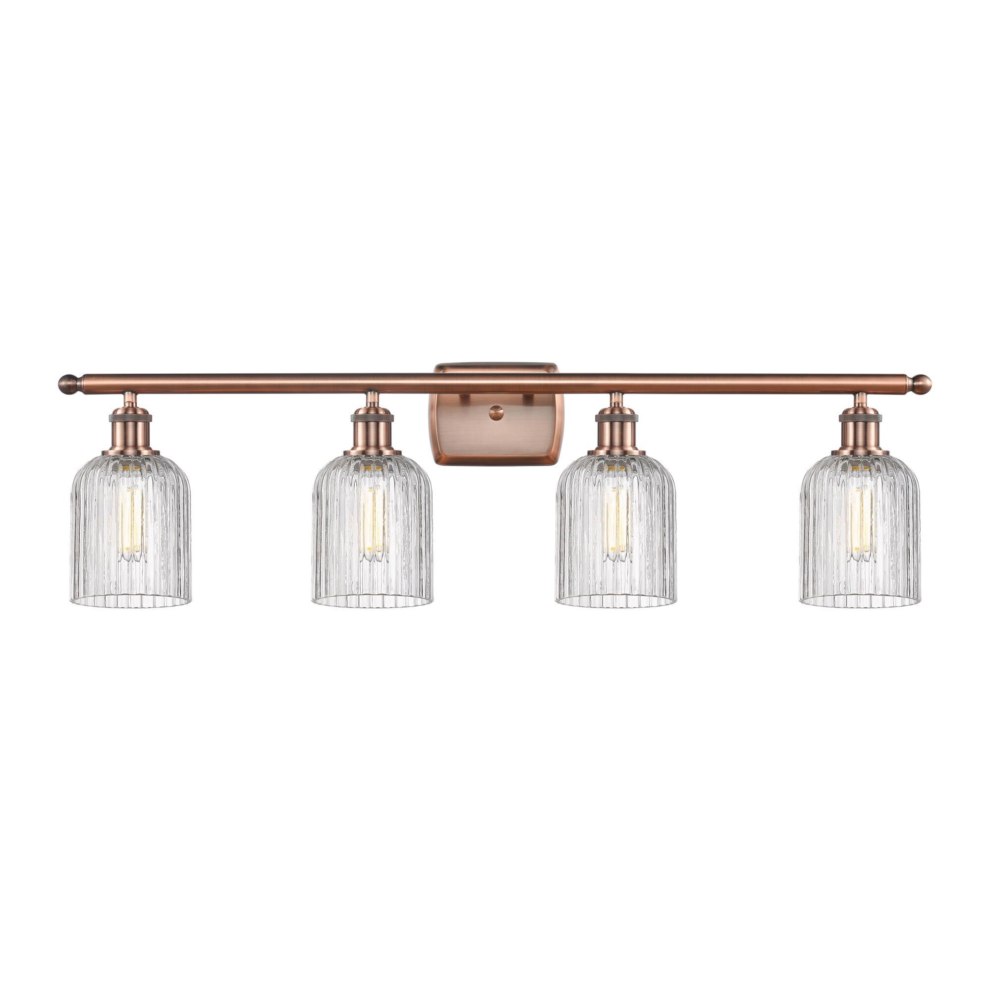 Shown in Antique Copper finish and Clear glass