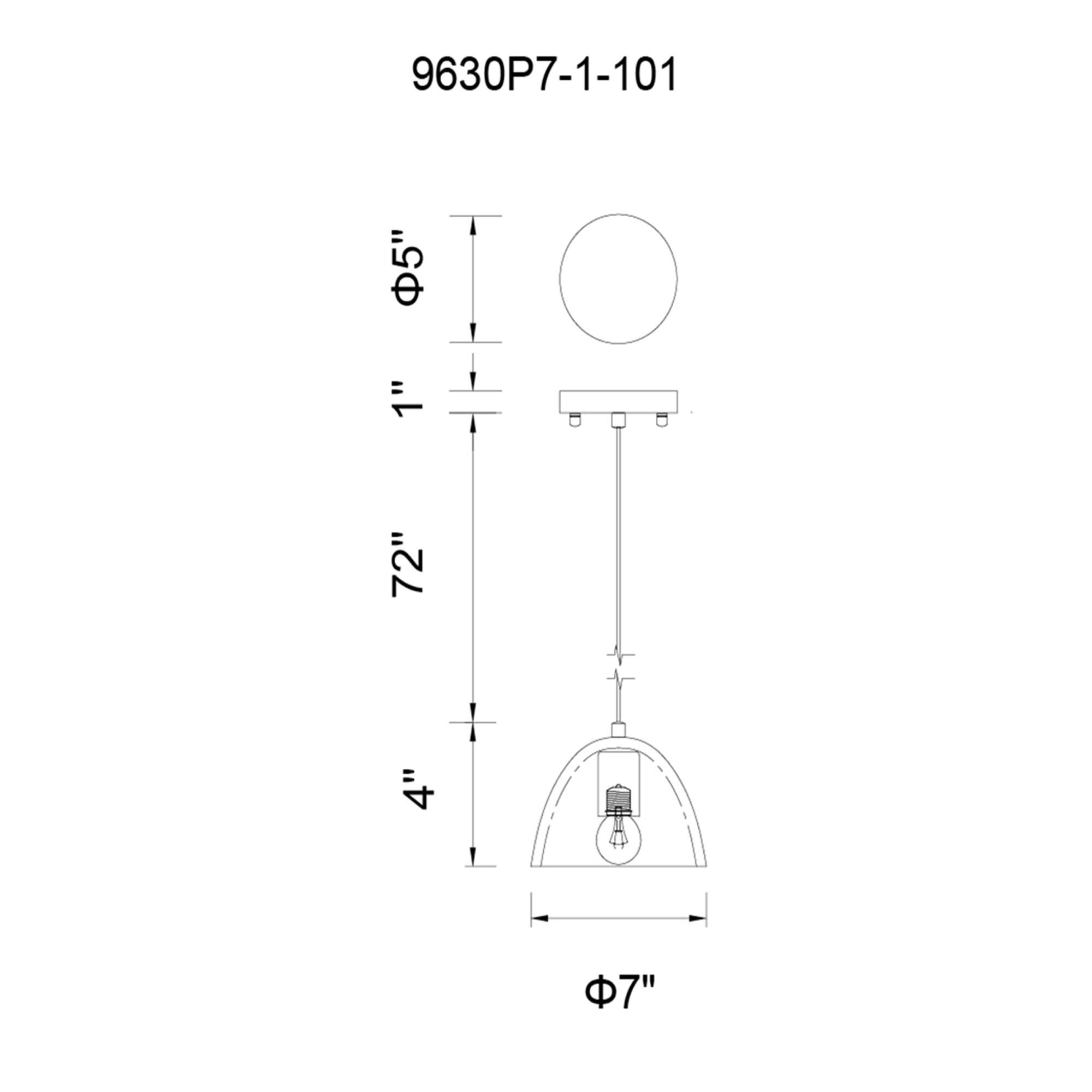 CWI Lighting Modest 7 Inch Mini Pendant