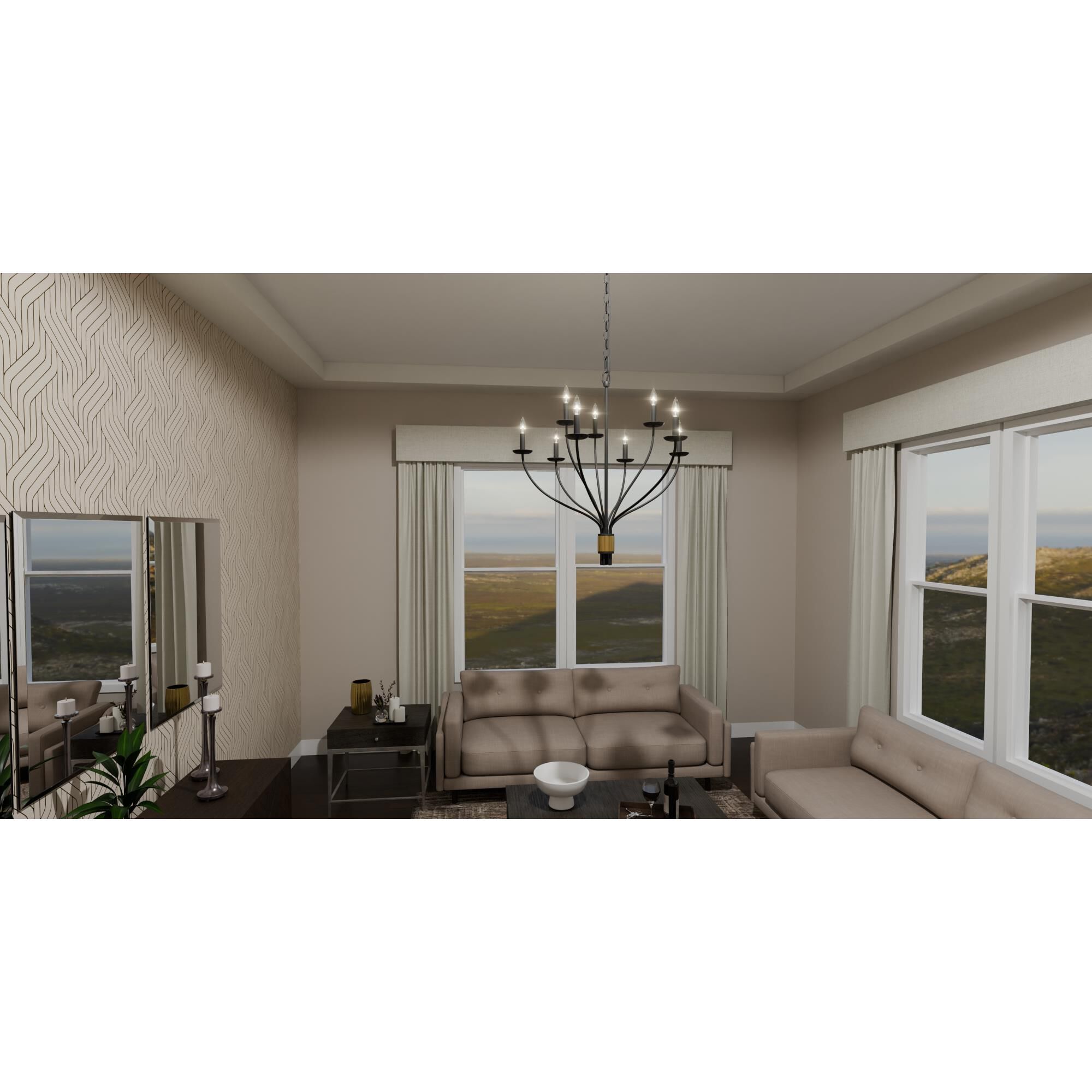 Margaret 32 Inch Chandelier by Quoizel