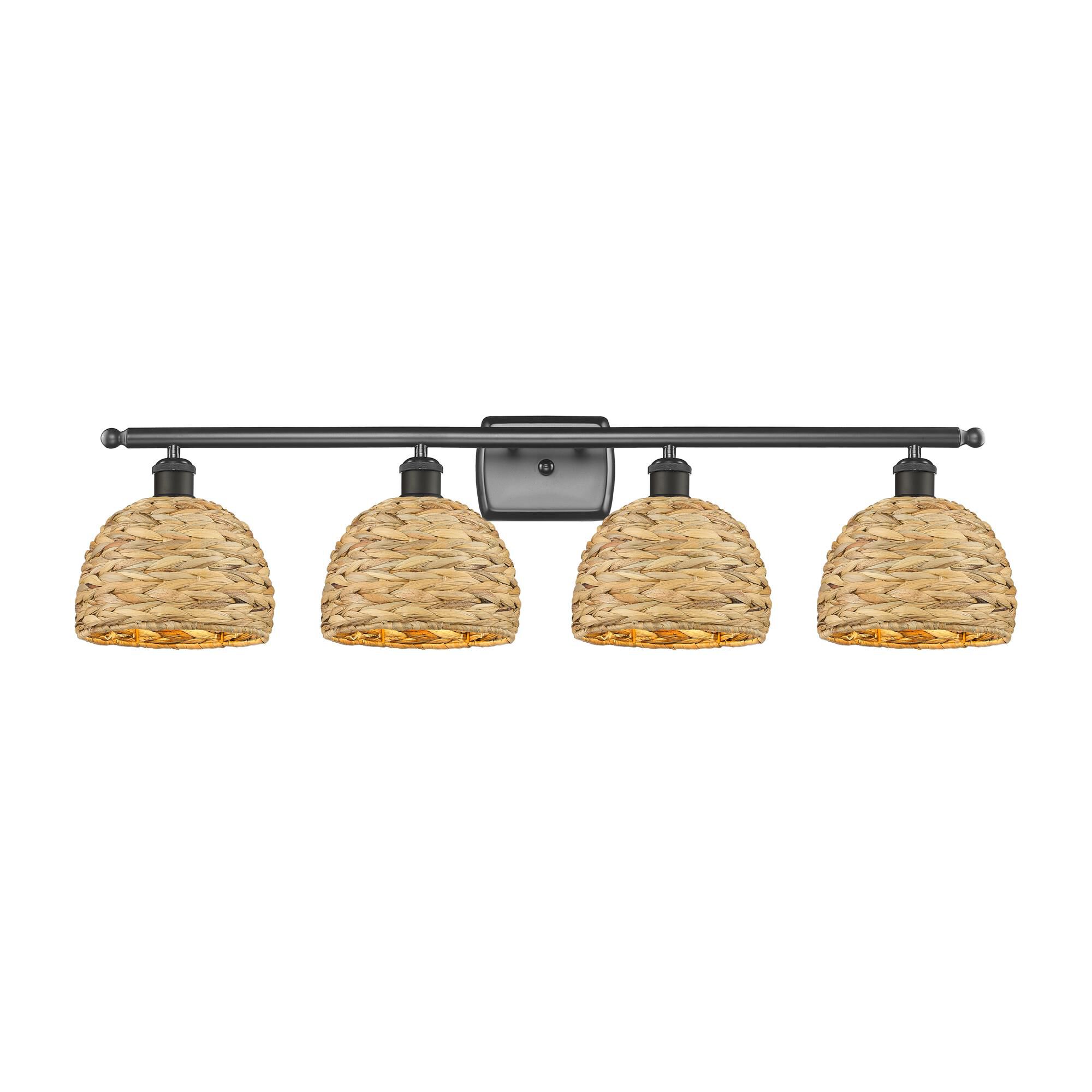 Shown in Oil Rubbed Bronze finish and Natural shade