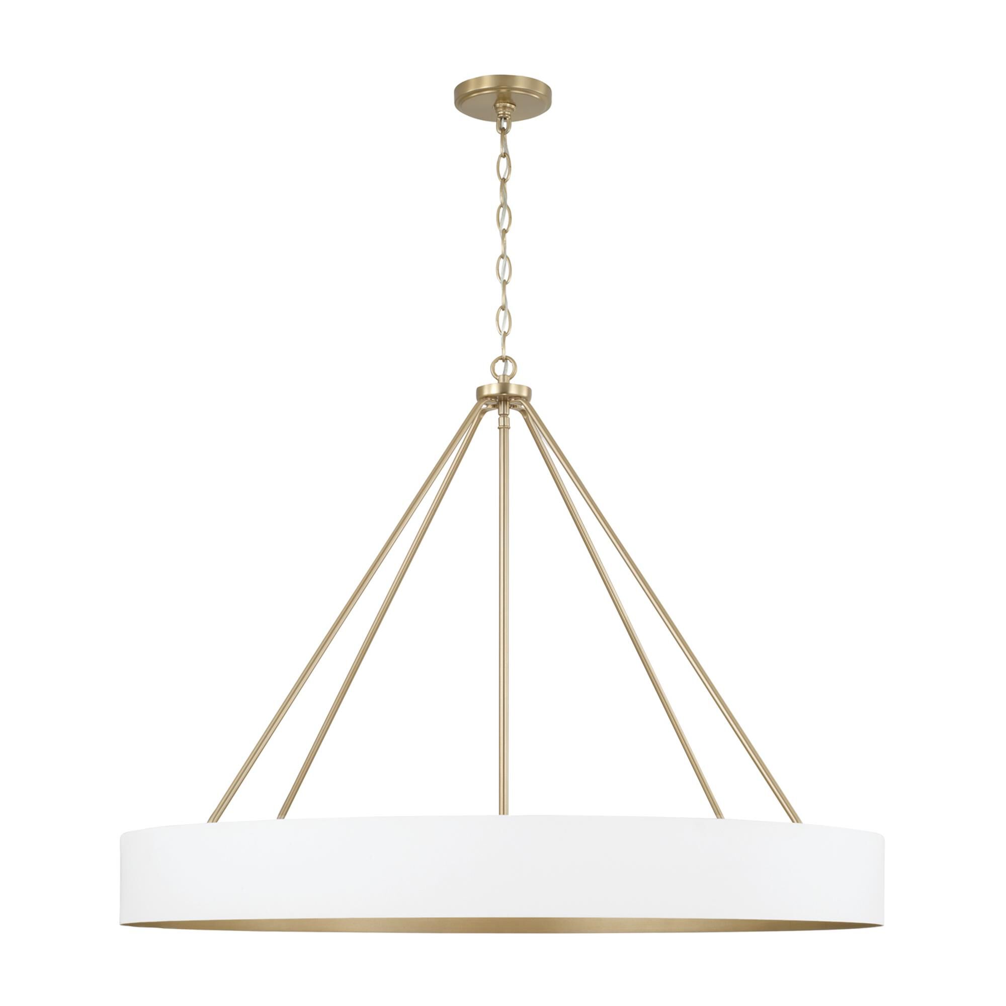 Shown in Matte Brass and White finish