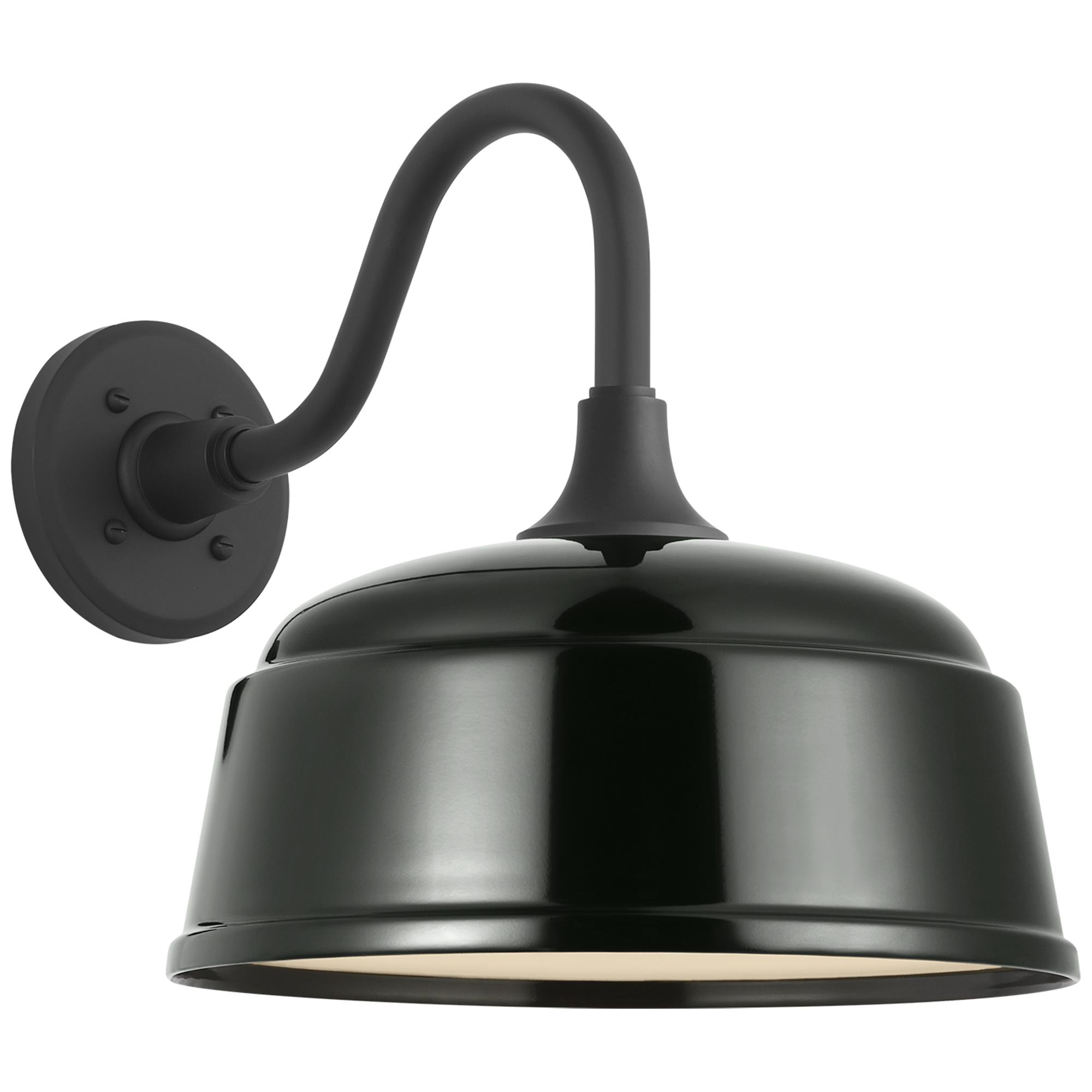 Shown in Matte Black finish and Green Rockhouse shade