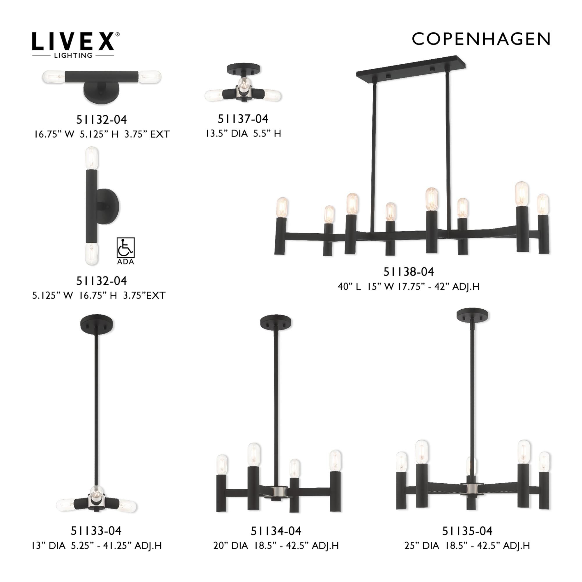 Copenhagen 9 Inch Wall Sconce by Livex Lighting