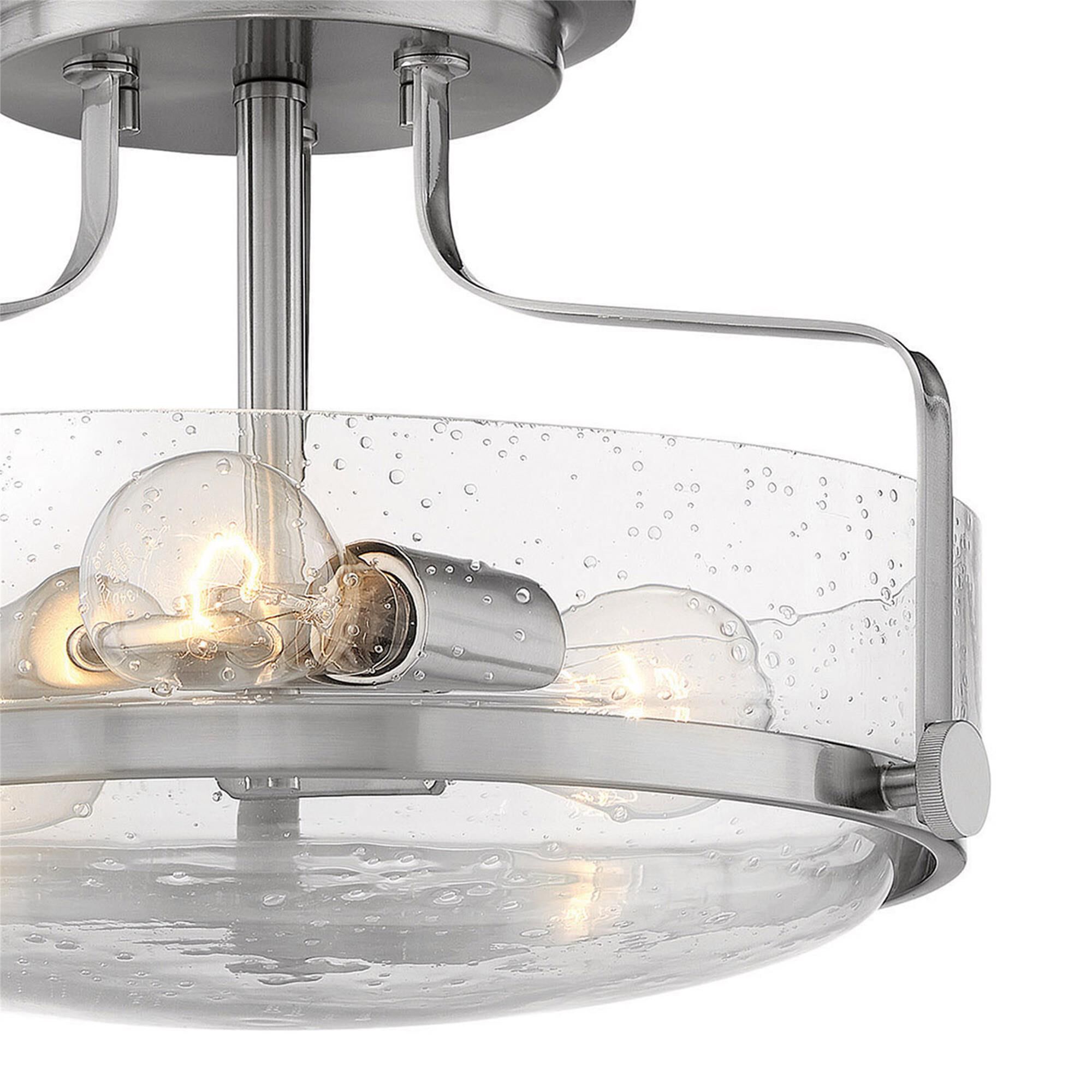 Harper 14 Inch 3 Light Semi Flush Mount,