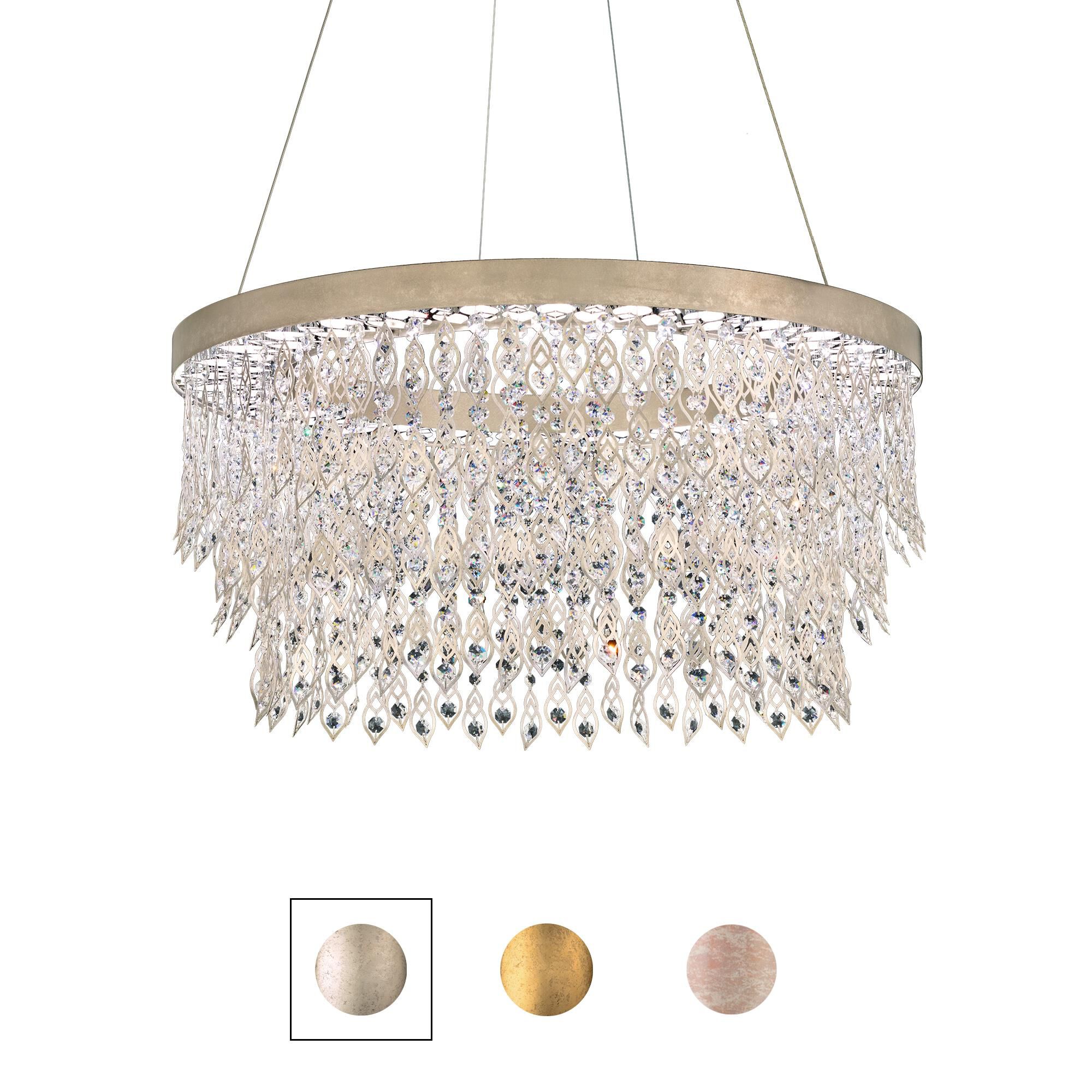 Shown in Tourmaline finish and Clear Radiance crystal